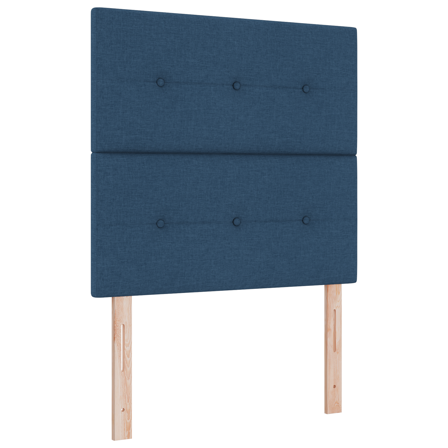 Sengegavl Med Knap-Detalje Blå 90 Cm Stof