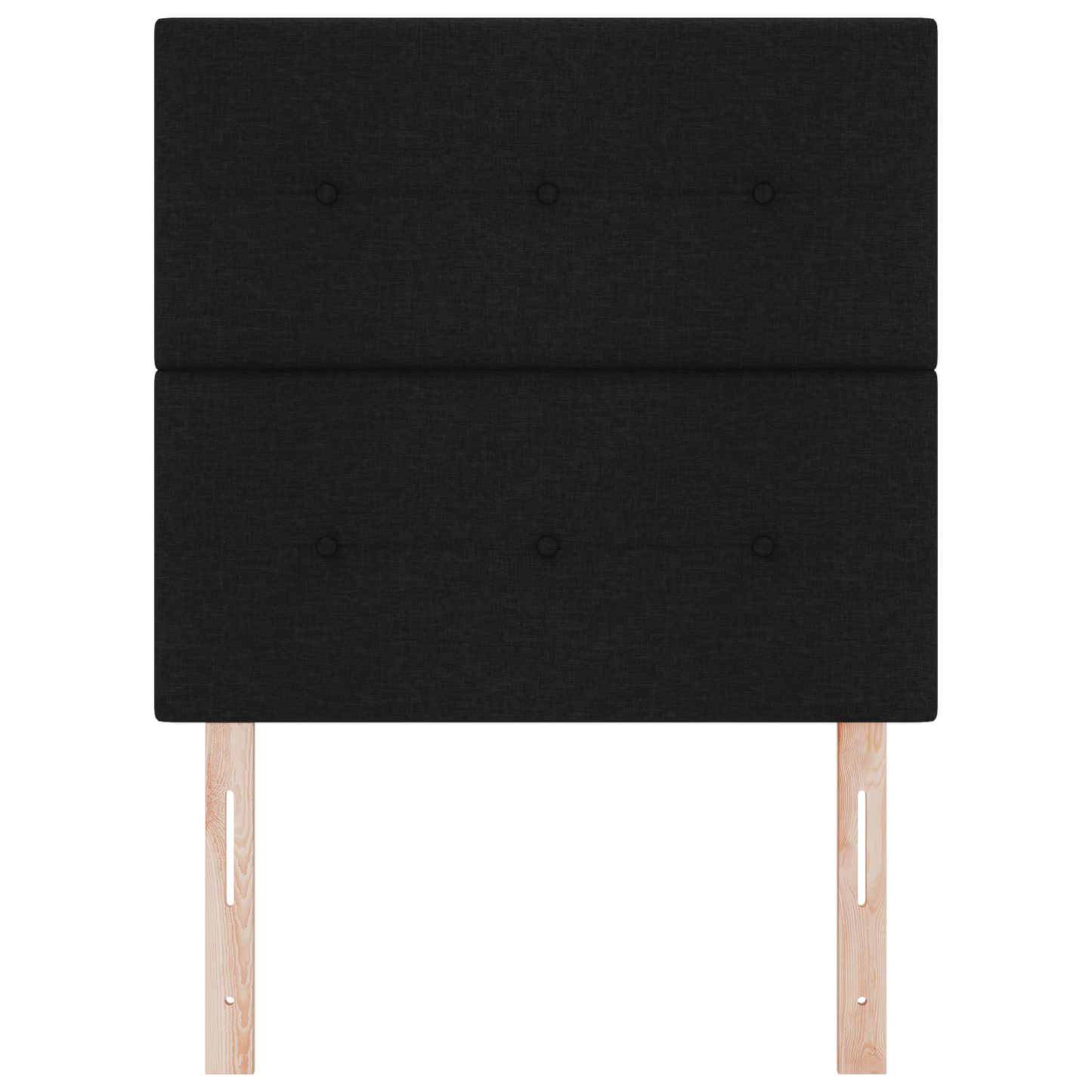 Hovedgavl Med Knapper Sort 100 Cm Stof