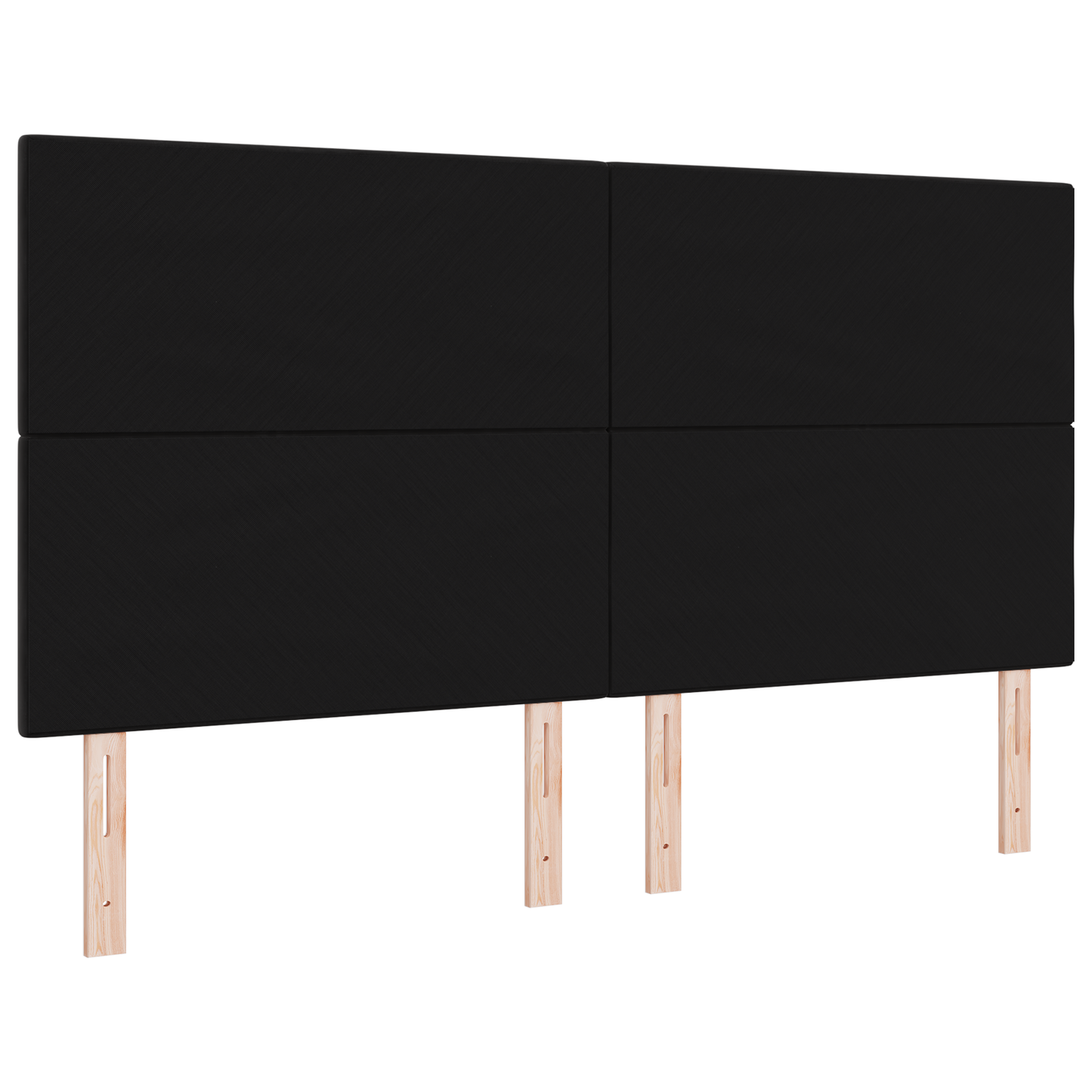 Hovedgavl Knap-Quiltet Sort 180 Cm Fløjl