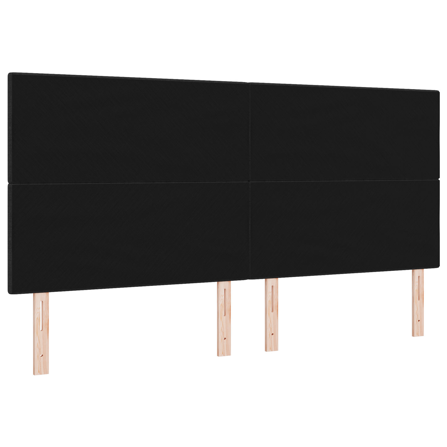 Sengegavl Med Knapper Sort 200 Cm Stof