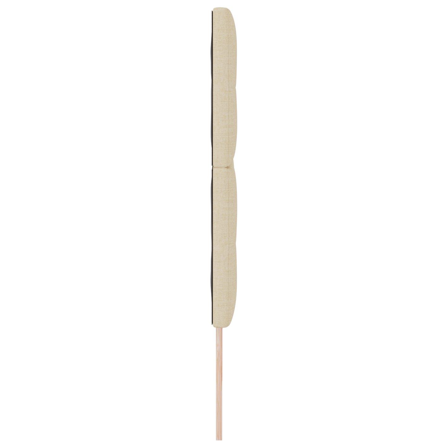 Sengegavl Med Knapbukling Cremefarvet 200 Cm Stof