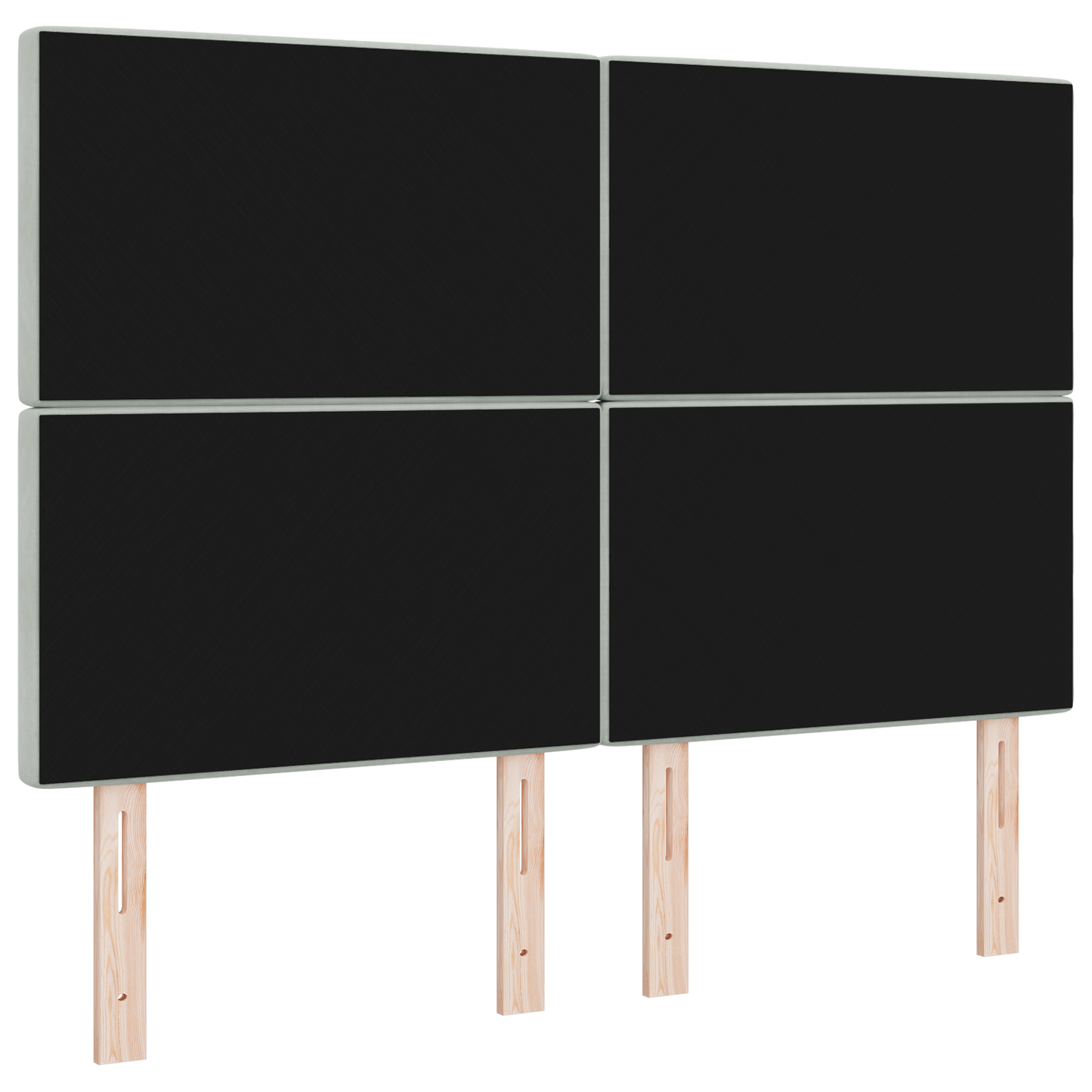 Led Hovedgavl, Lys Grå, 72 Cm, Velour - billede 7