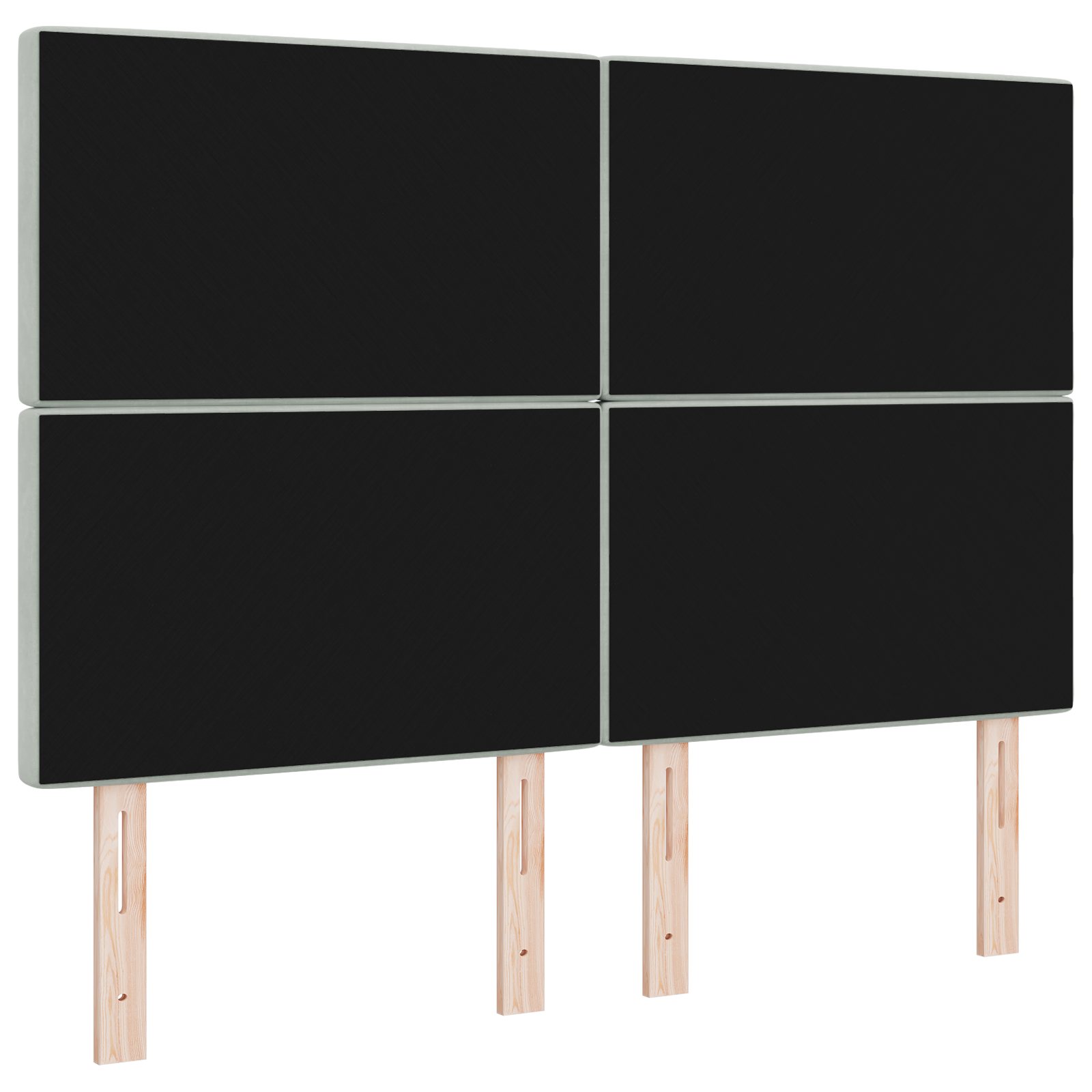 Led Hovedgavl, Lys Grå, 72 Cm, Velour - billede 7