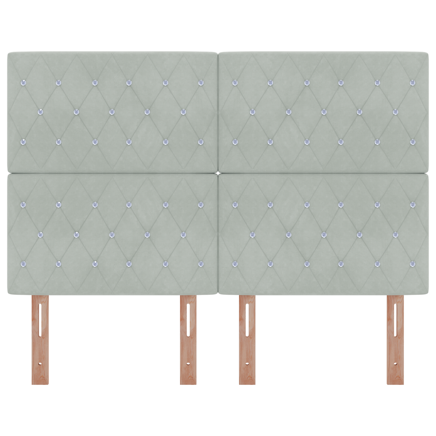 Led Hovedgavl, Lys Grå, 72 Cm, Velour - billede 5