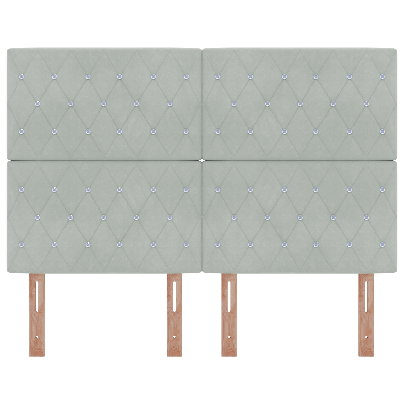 Led Hovedgavl, Lys Grå, 72 Cm, Velour - billede 5