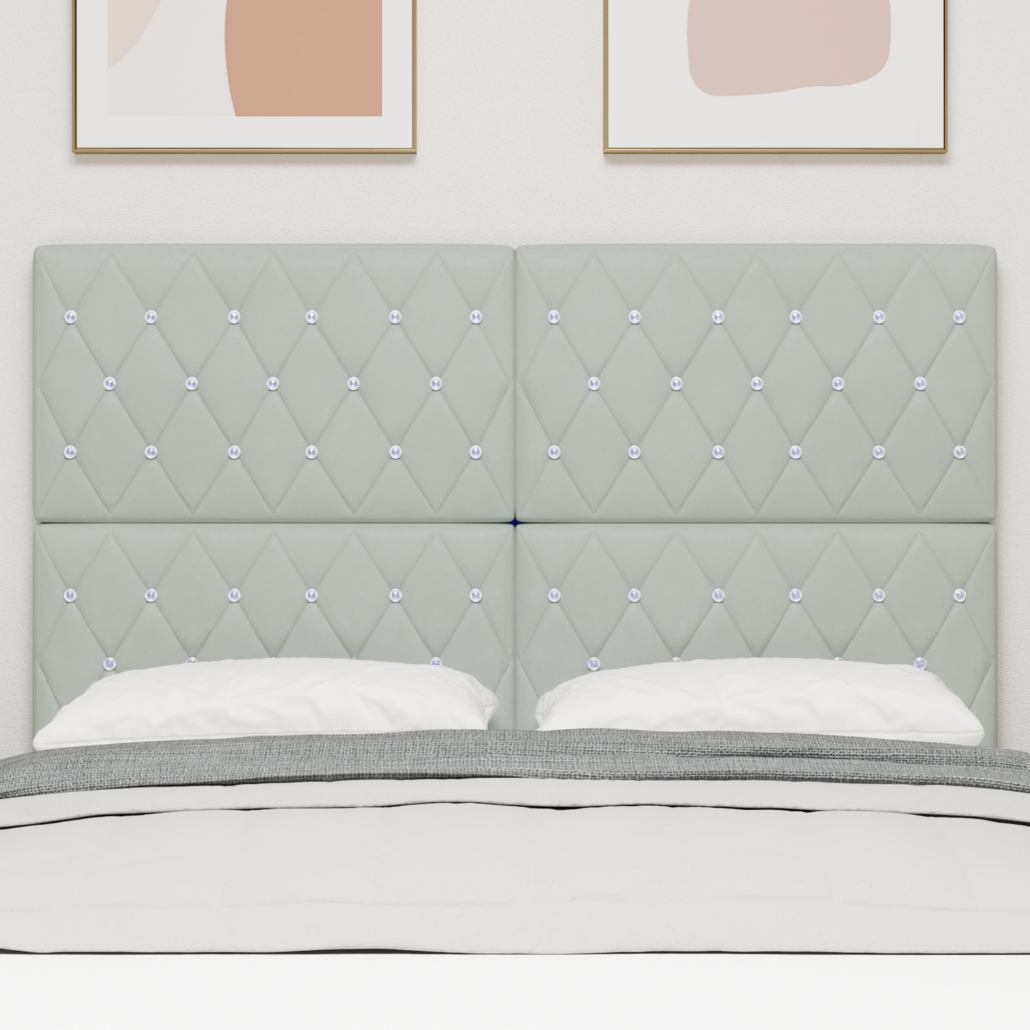 Led Hovedgavl, Lys Grå, 72 Cm, Velour - billede 4