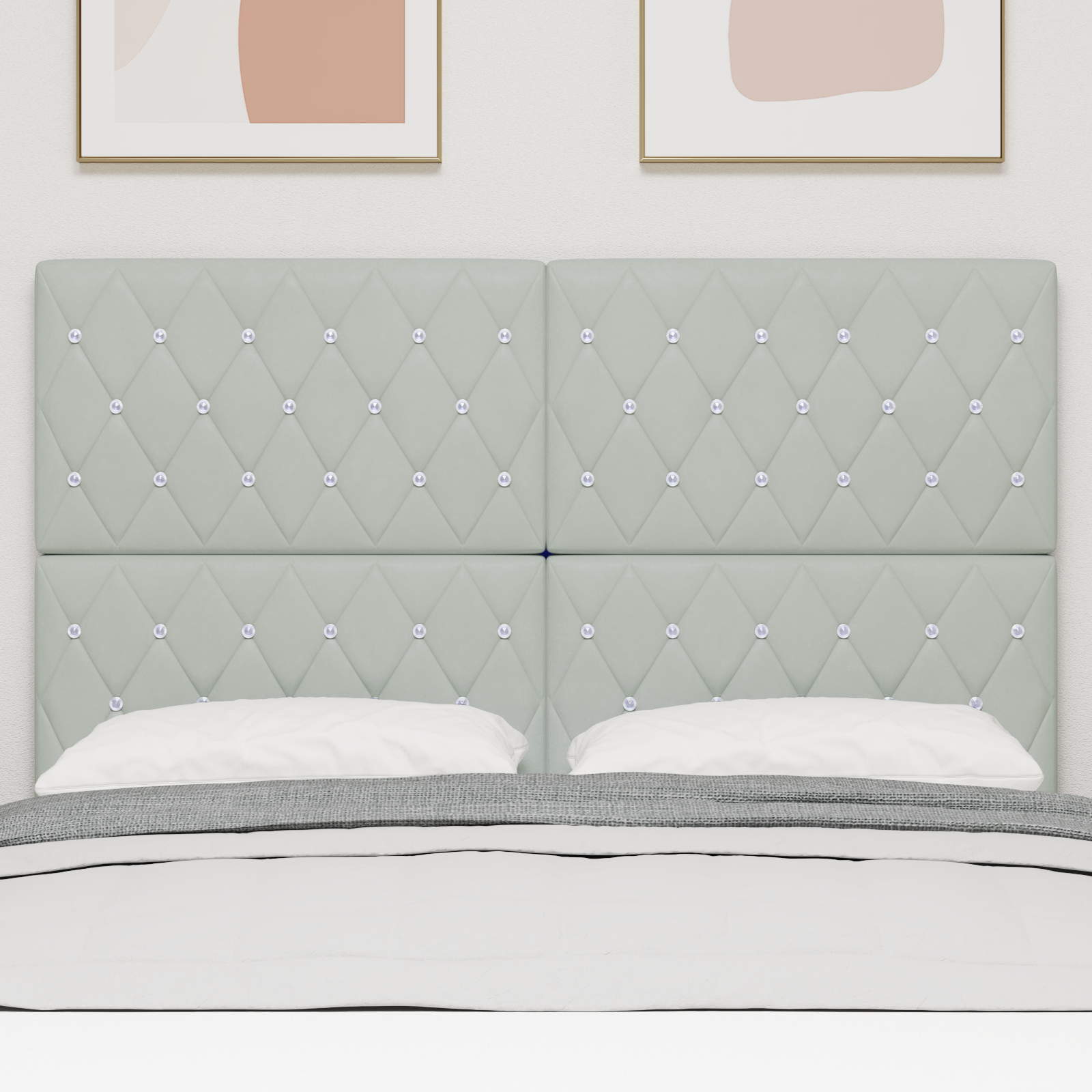 Led Hovedgavl, Lys Grå, 72 Cm, Velour - billede 4
