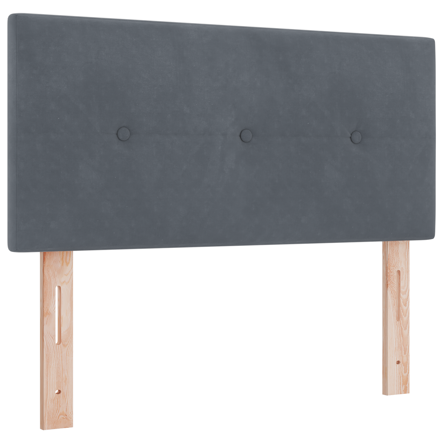 Boxspring Seng Med Madras Mørkegrå Enkelt Fløjl