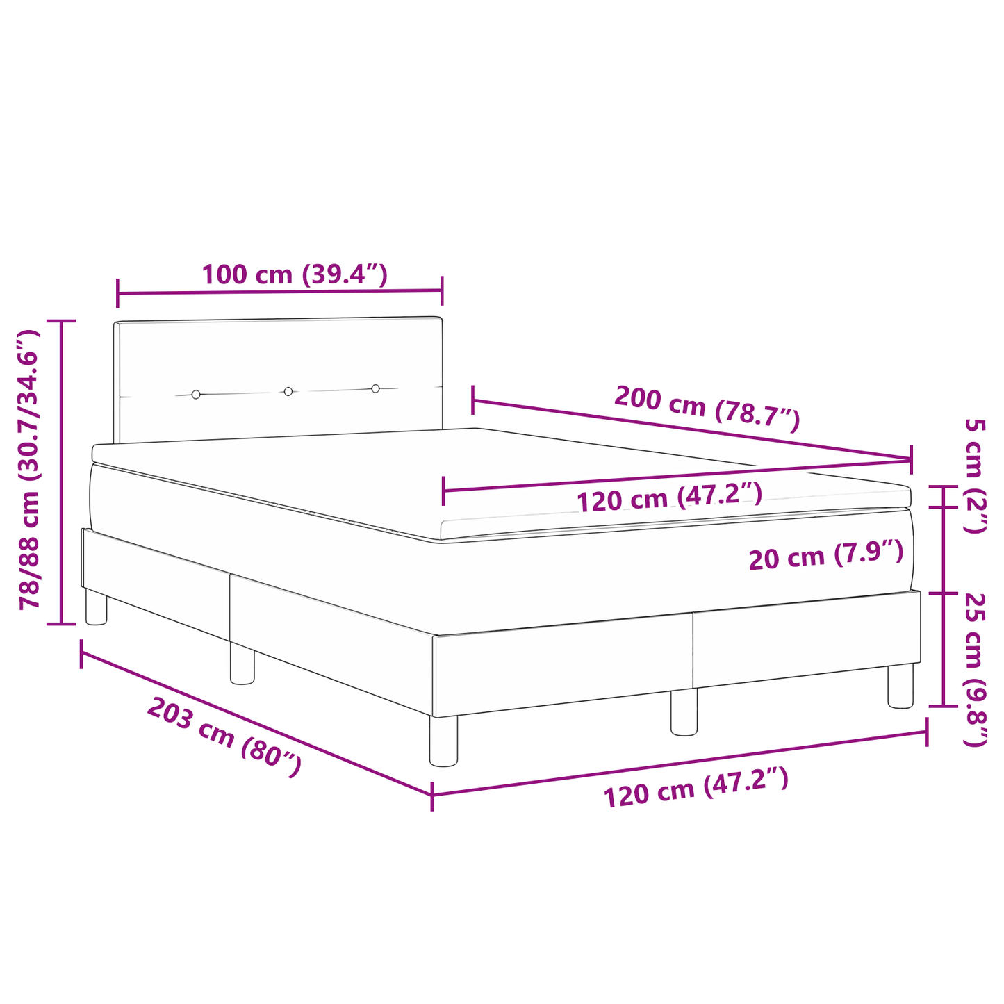 Boxmadras Seng Med Madras Med Madras Sort 120 X 200 Cm Stof