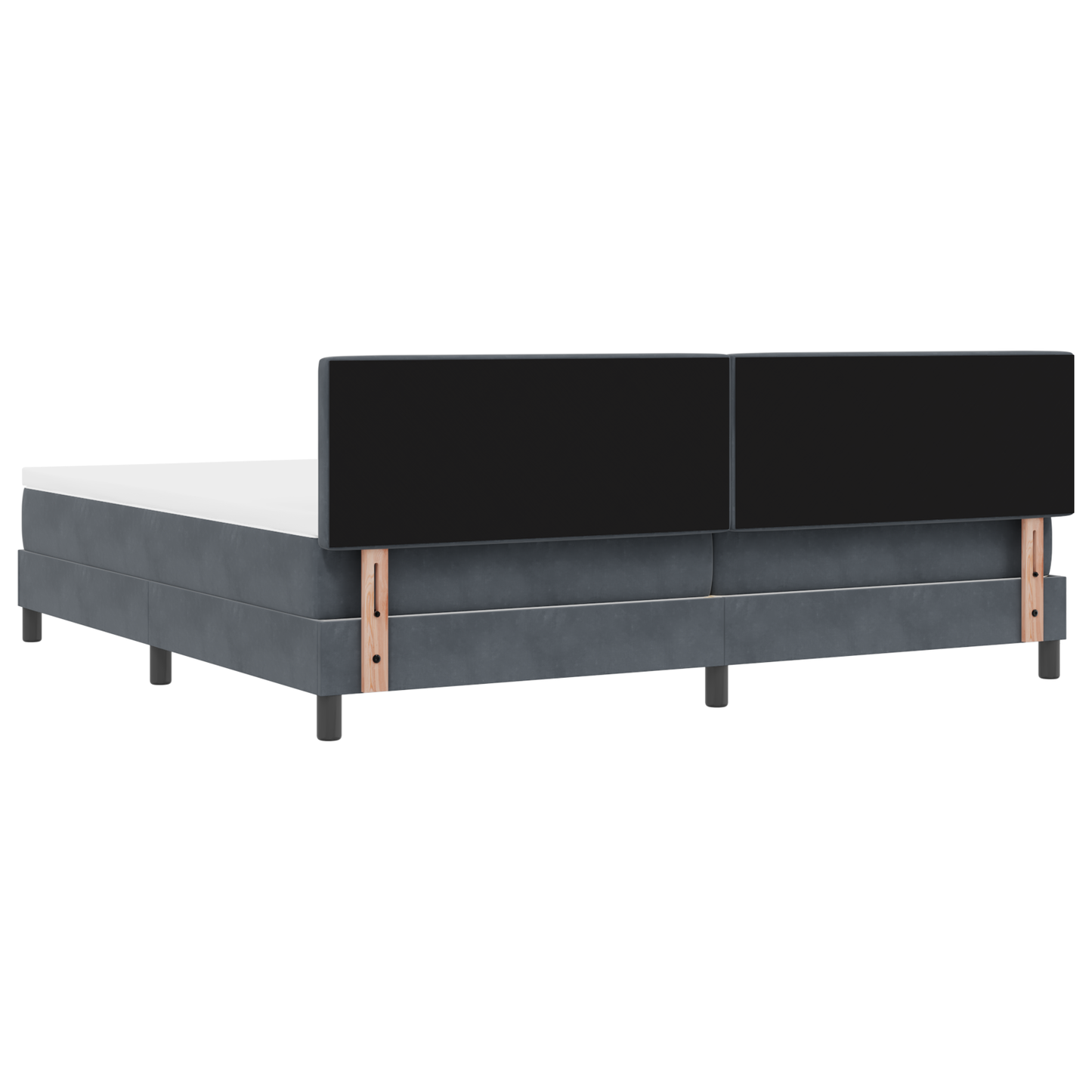 Boxmadras Seng Med Madras Med Madras Mørkegrå 200 X 200 Cm Stof
