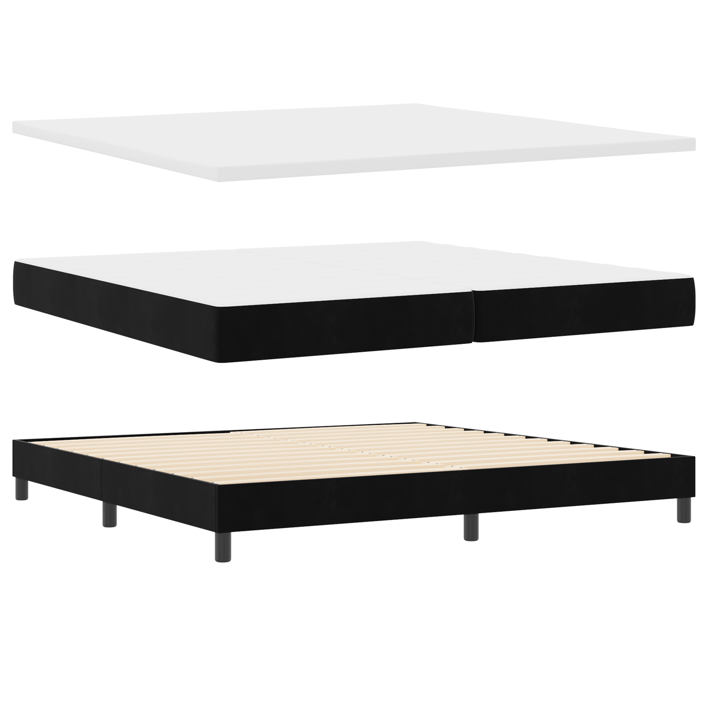 Boxmadras Seng Med Madras Med Madras Sort 200 X 200 Cm Stof