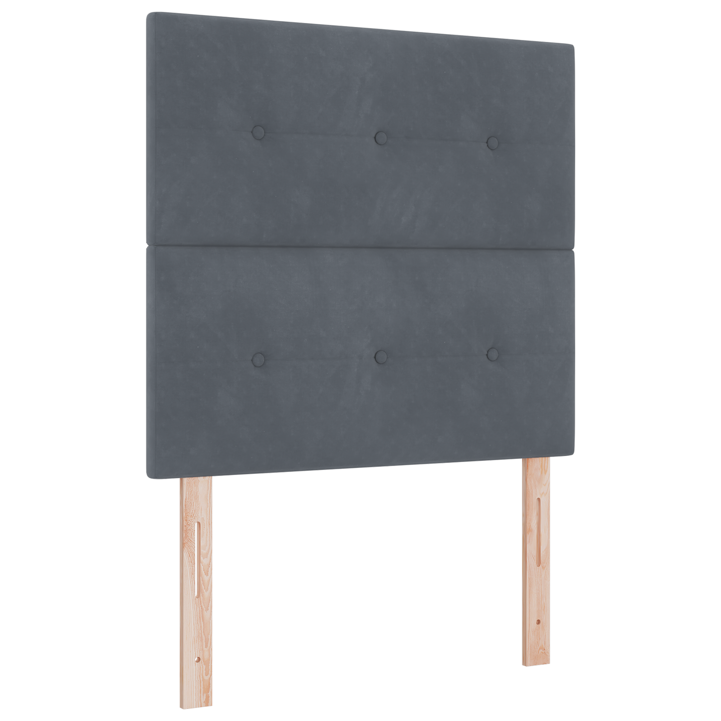 Box Spring Seng Med Madras Mørkegrå Enkelt Fløjl