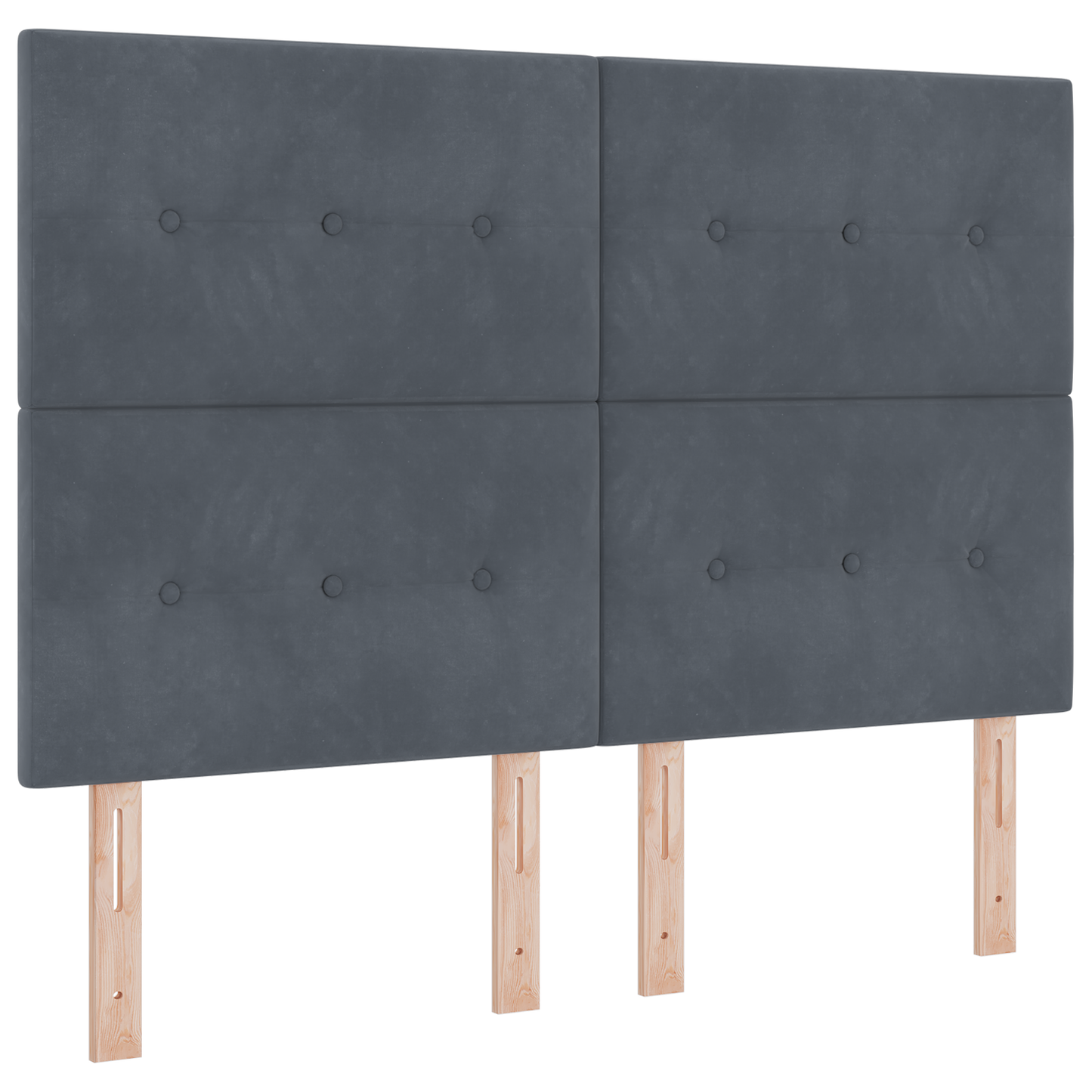 Box Spring Seng Med Madras Mørkegrå 140 X 200 Cm Fløjl
