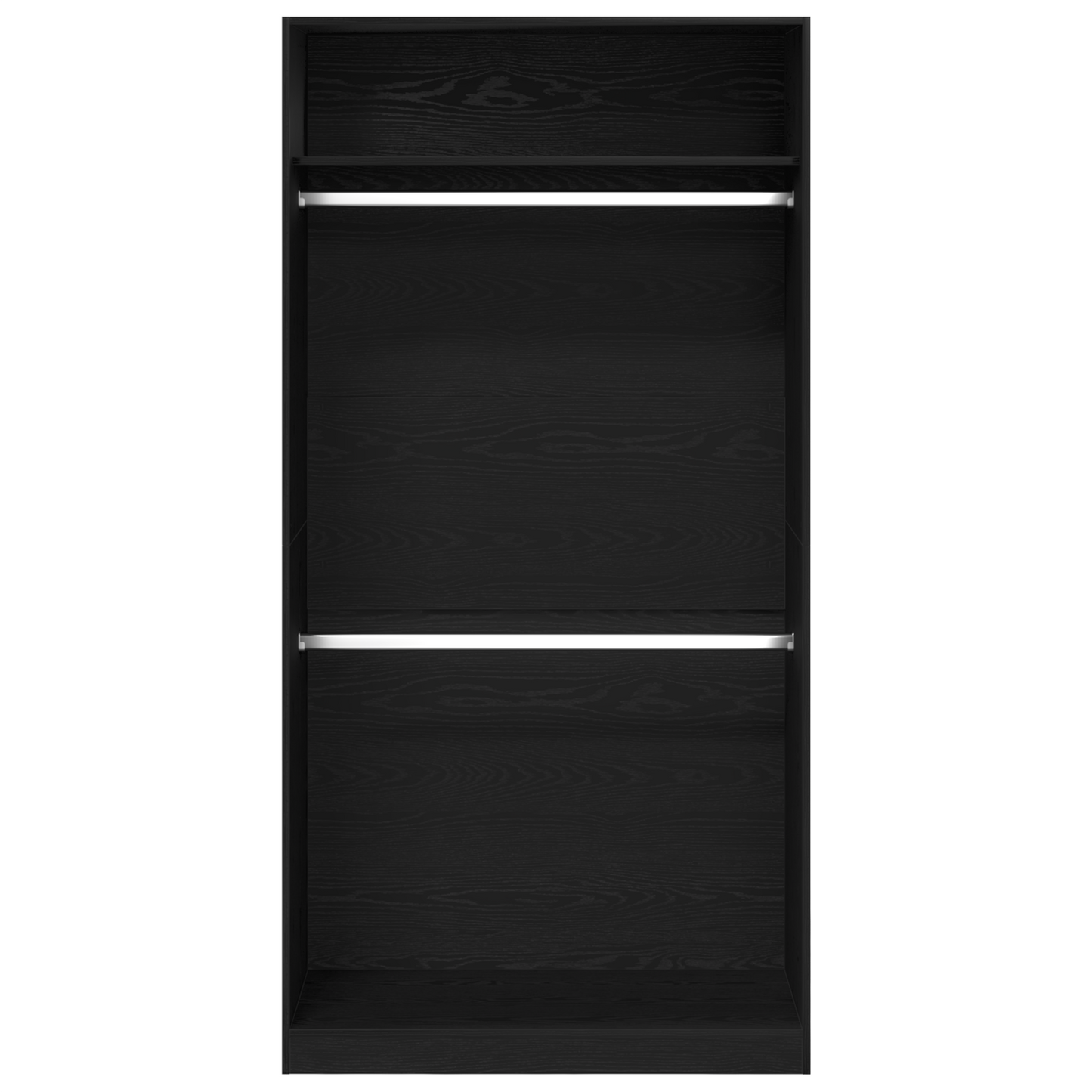 Sort Egetræ Garderobe - 100X50X200 Cm