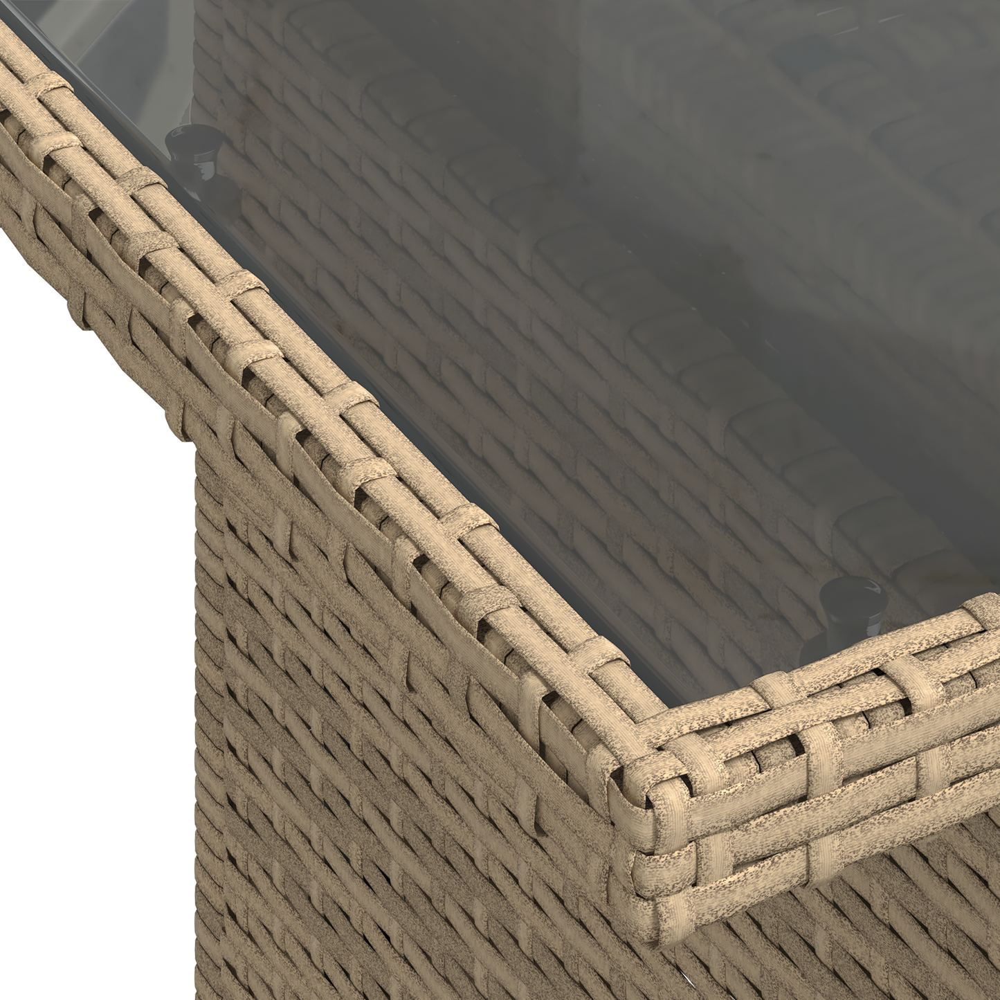 7 Delt Havesofa Sæt Med Puder Beige Poly Rattan
