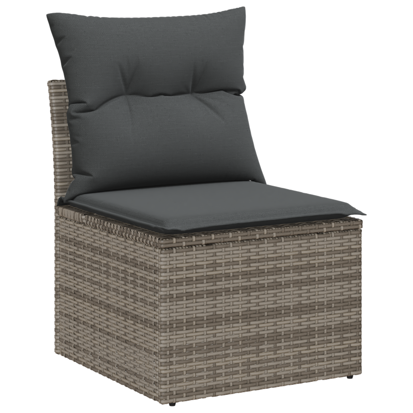 11 Delers Sofasæt Til Haven Med Puder Grå Poly Rattan
