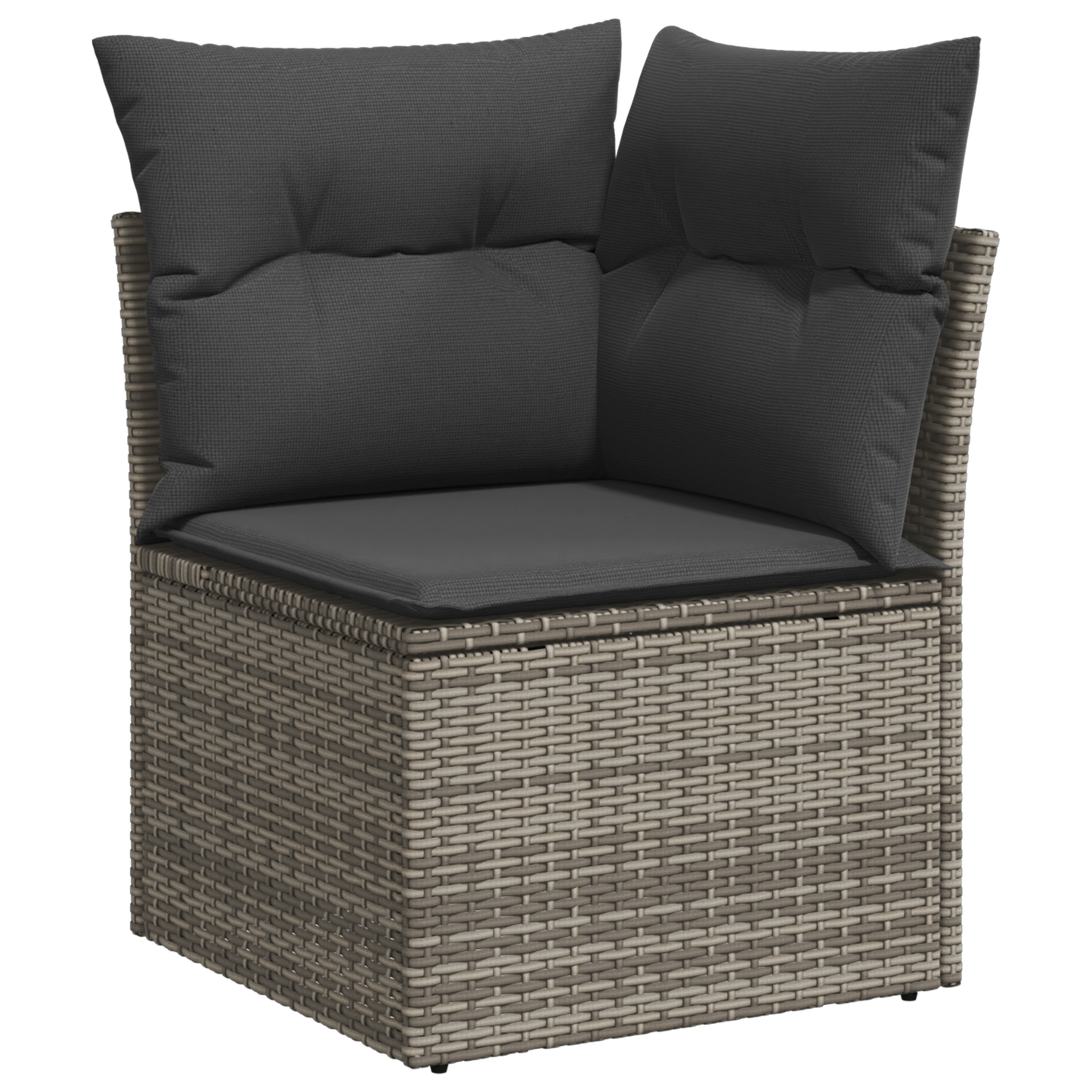 11 Delers Sofasæt Til Haven Med Puder Grå Poly Rattan
