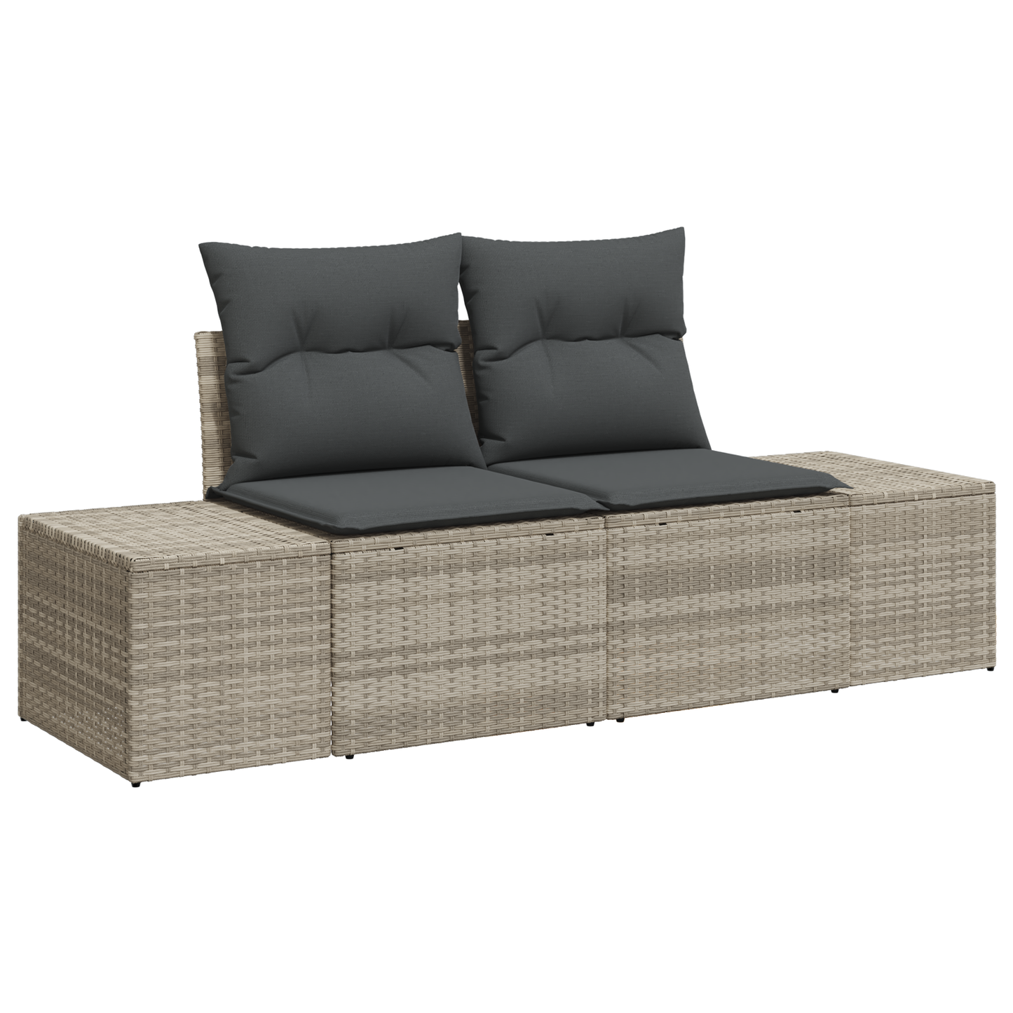 11 Delers Haven Sofasæt Med Hynder Lys Grå Poly Rattan