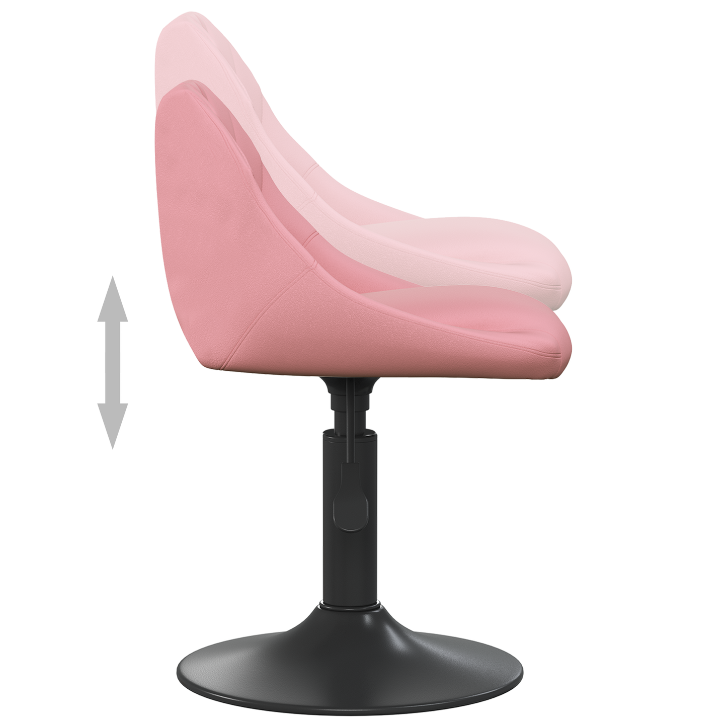Barbænk Geometrisk Lyserød 46 X 44 X (62.5-77.5) Cm Kunstlæder - Billede 7