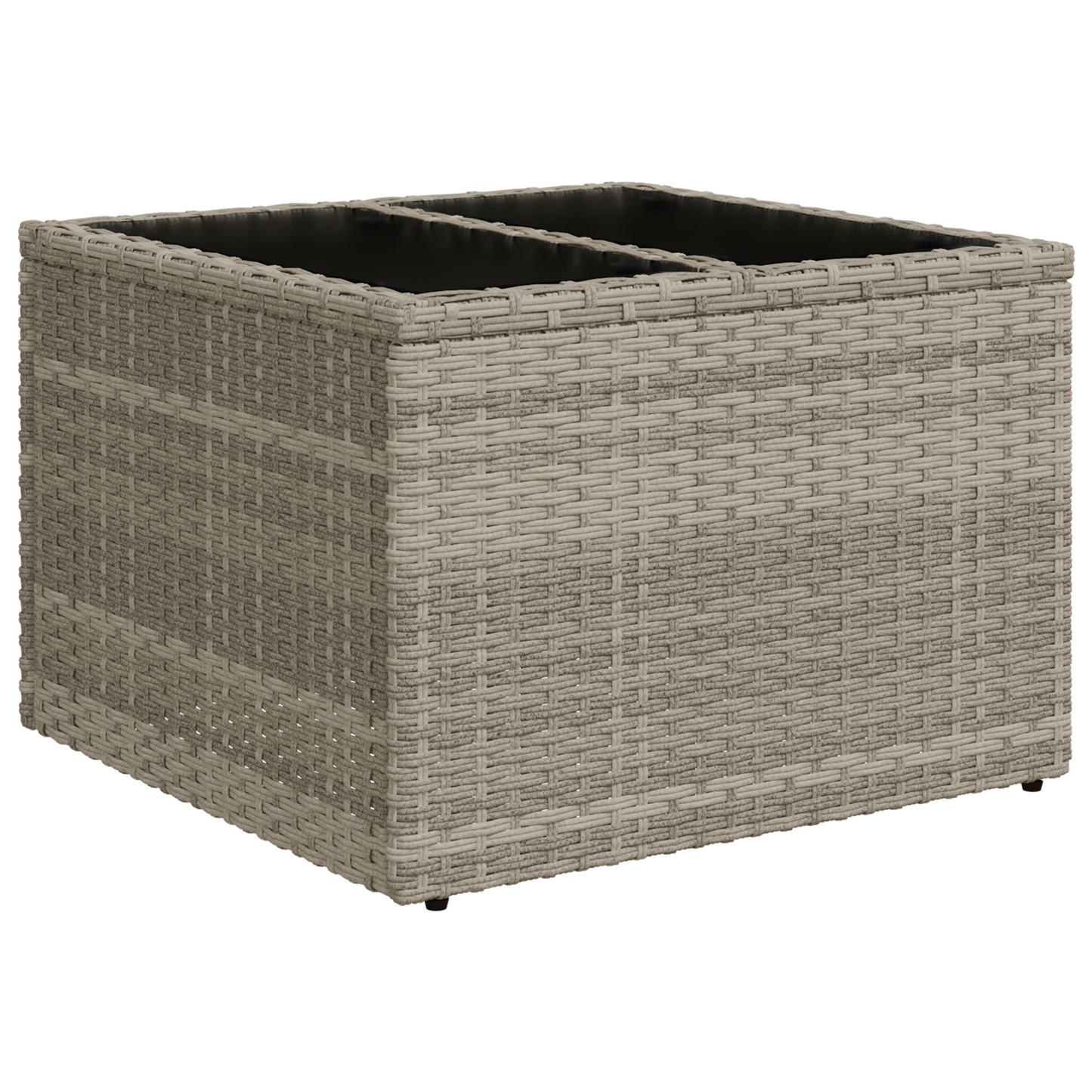 7 Delers Have Spisebordssæt Med Puder Grå Poly Rattan