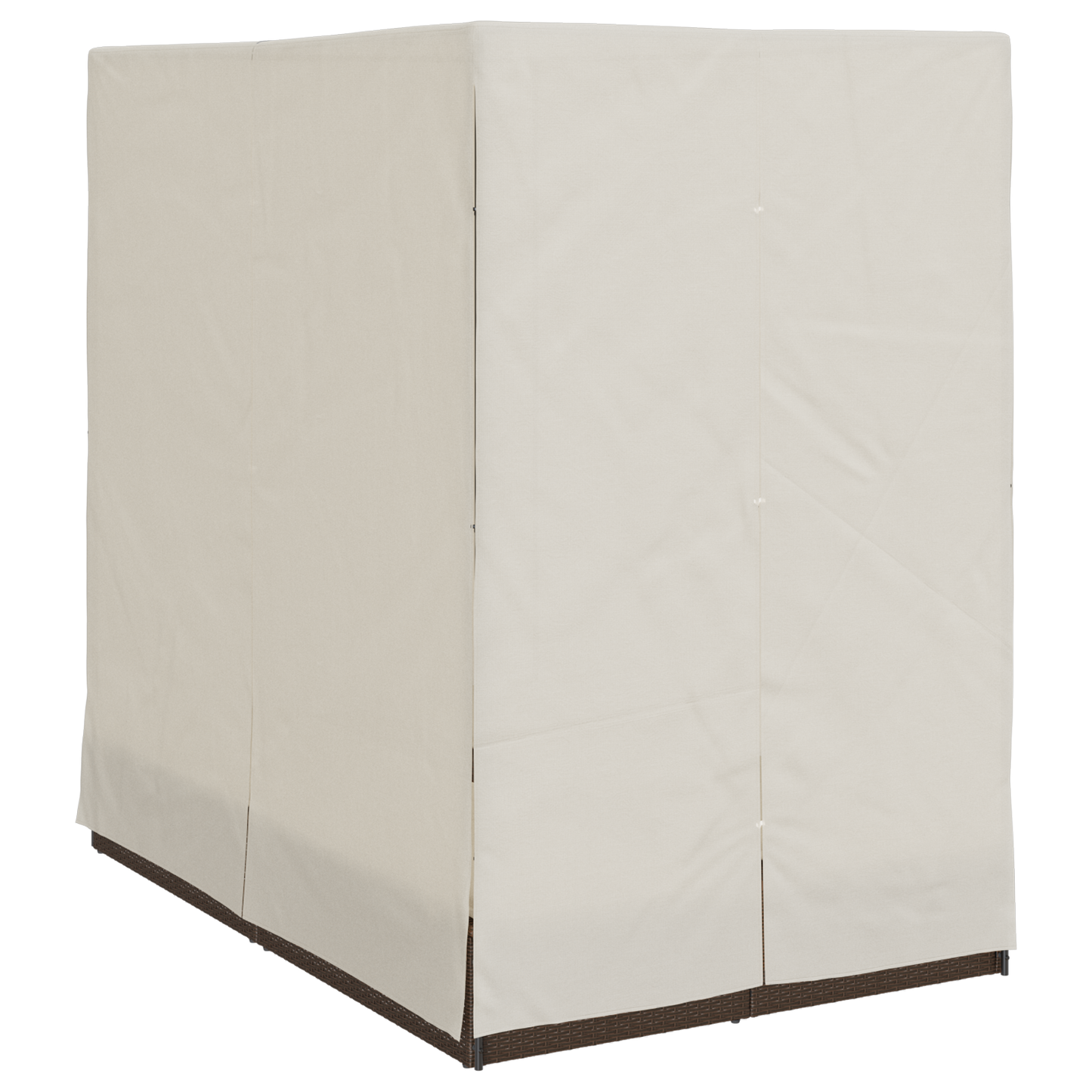 Dobbelt Solseng Med Tag Brun 205 X 129 X 200 Cm Pe Rattan
