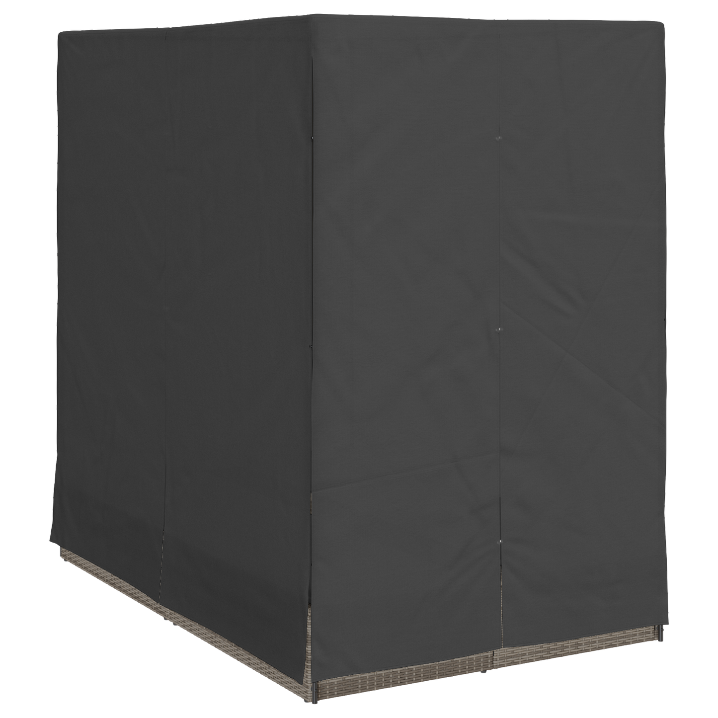 Dobbelt Solseng Med Tag Grå 205 X 129 X 200 Cm Pe Rattan