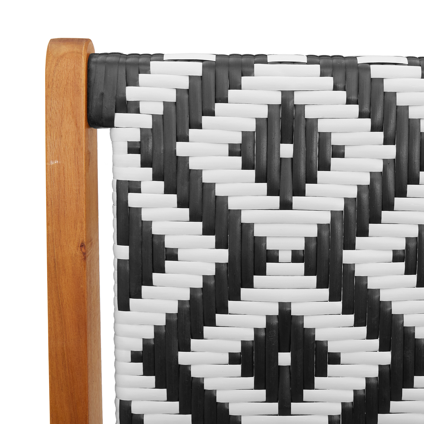 Havebænk Sort Og Hvid 122X76X73.5 Cm Solid Akacietræ