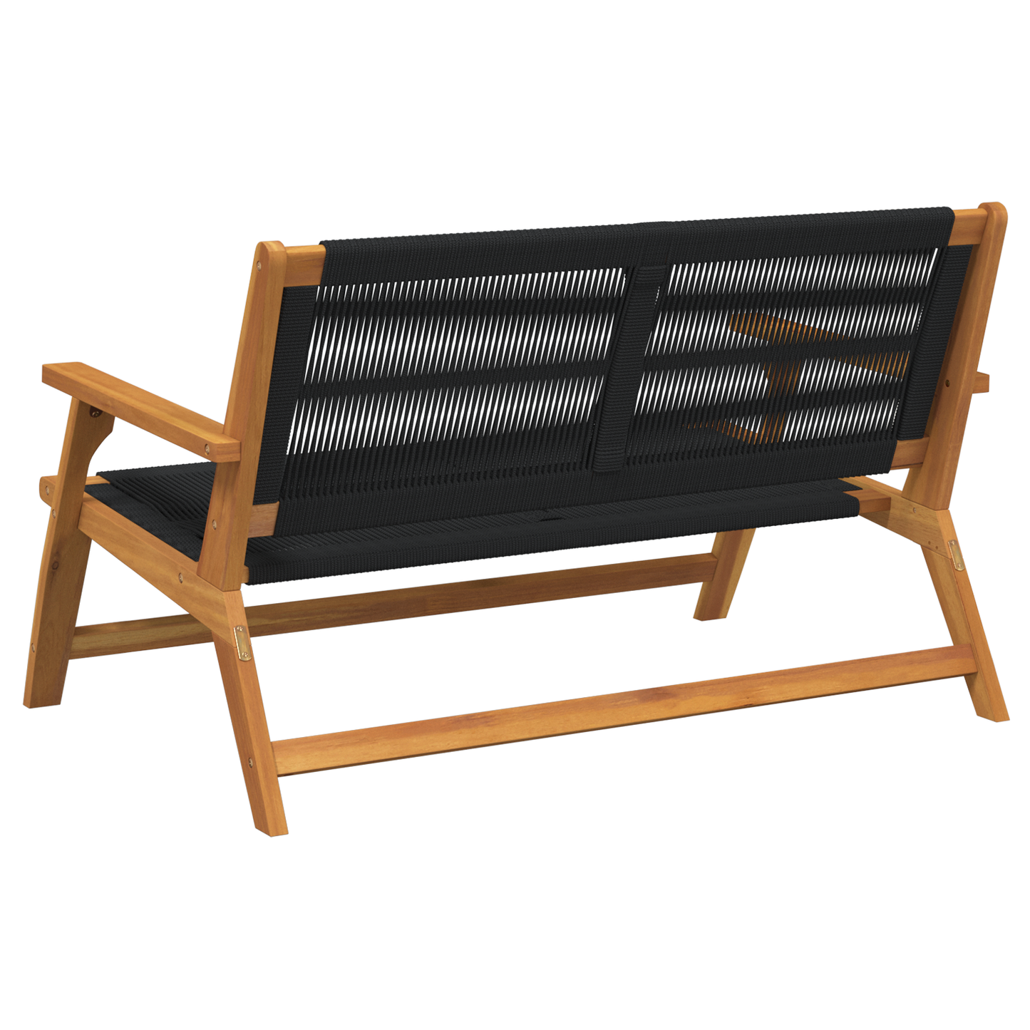 Havebænk Sort 76X122X73 Cm Solid Akacietræ