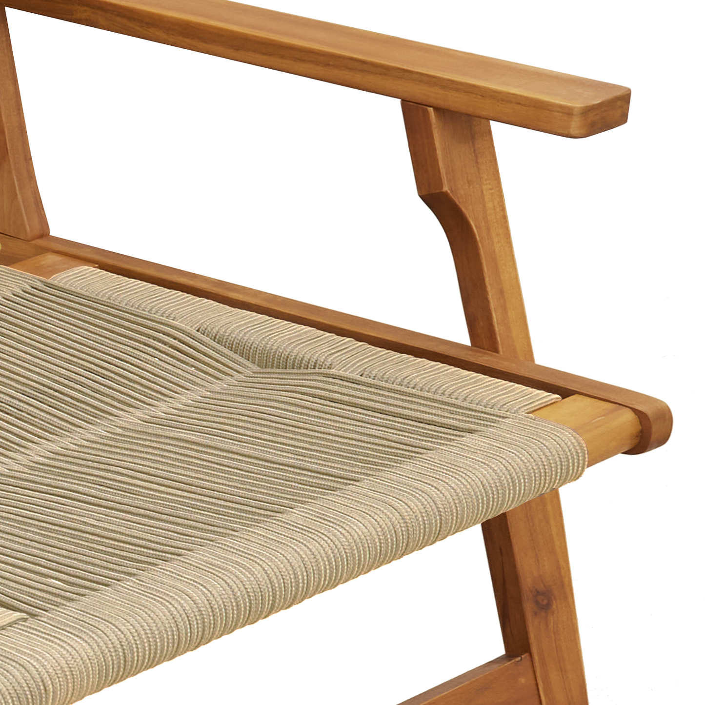 Havestole 2 Stk Beige 67X77X73 Cm Massivt Akacietræ