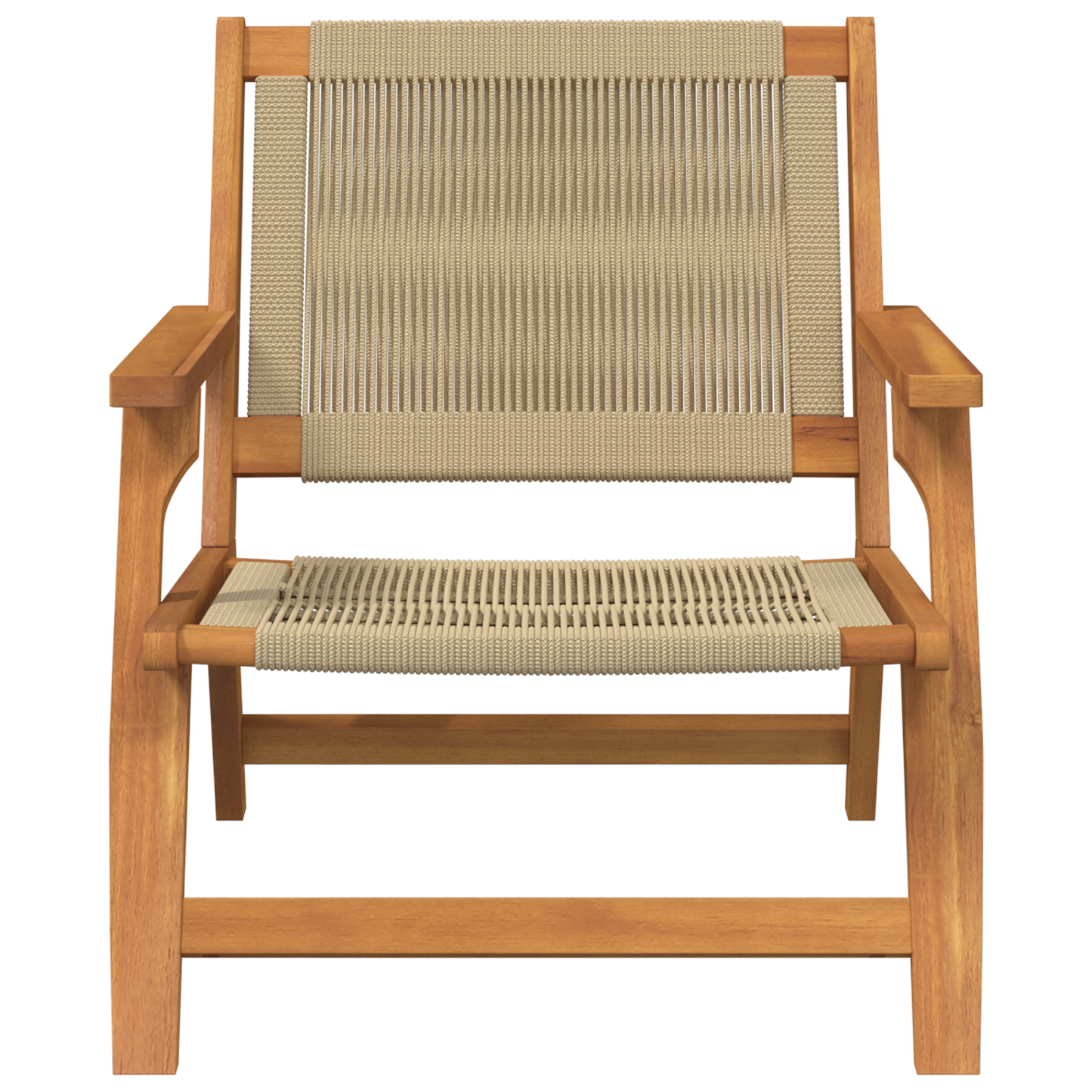 Havestole 2 Stk Beige 67X77X73 Cm Massivt Akacietræ