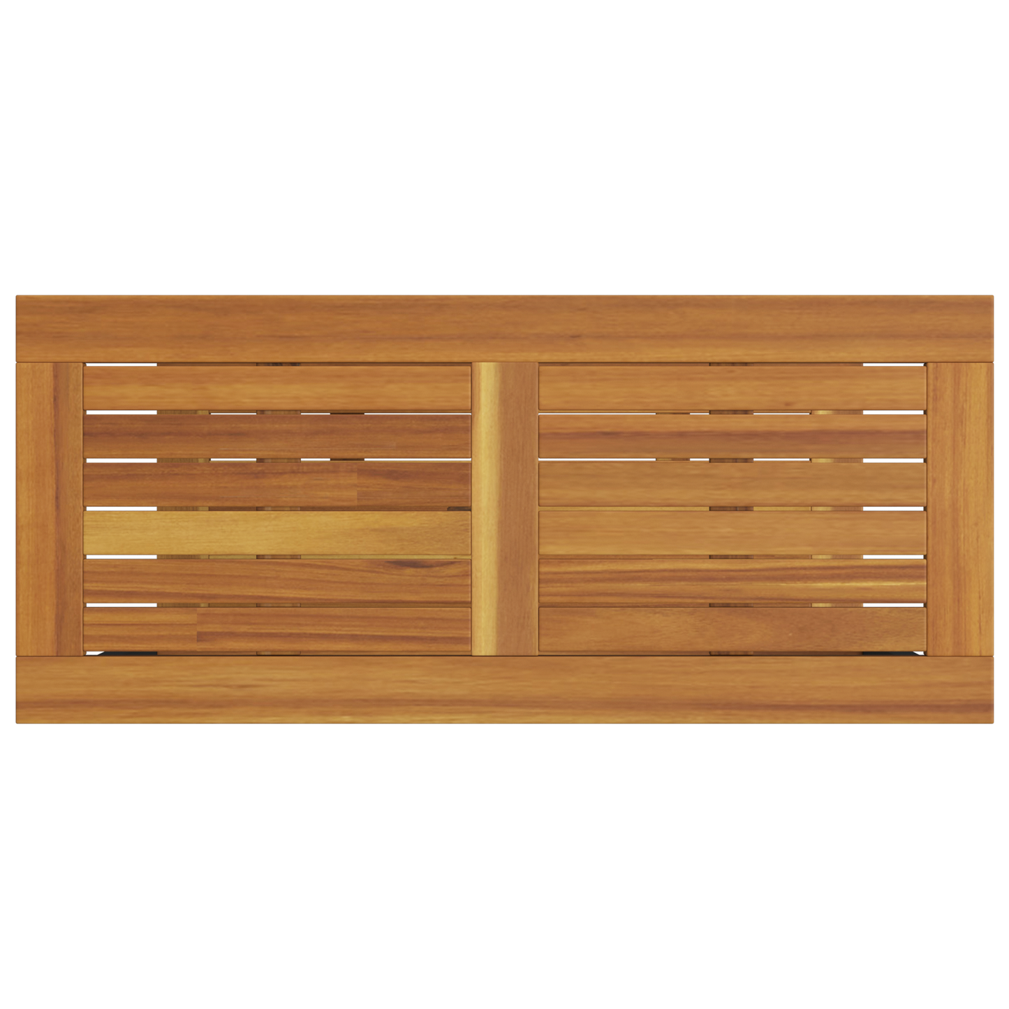 Udendørs Bord Naturlig & Grå 35X80X75 Cm Massivt Træ Og Stål