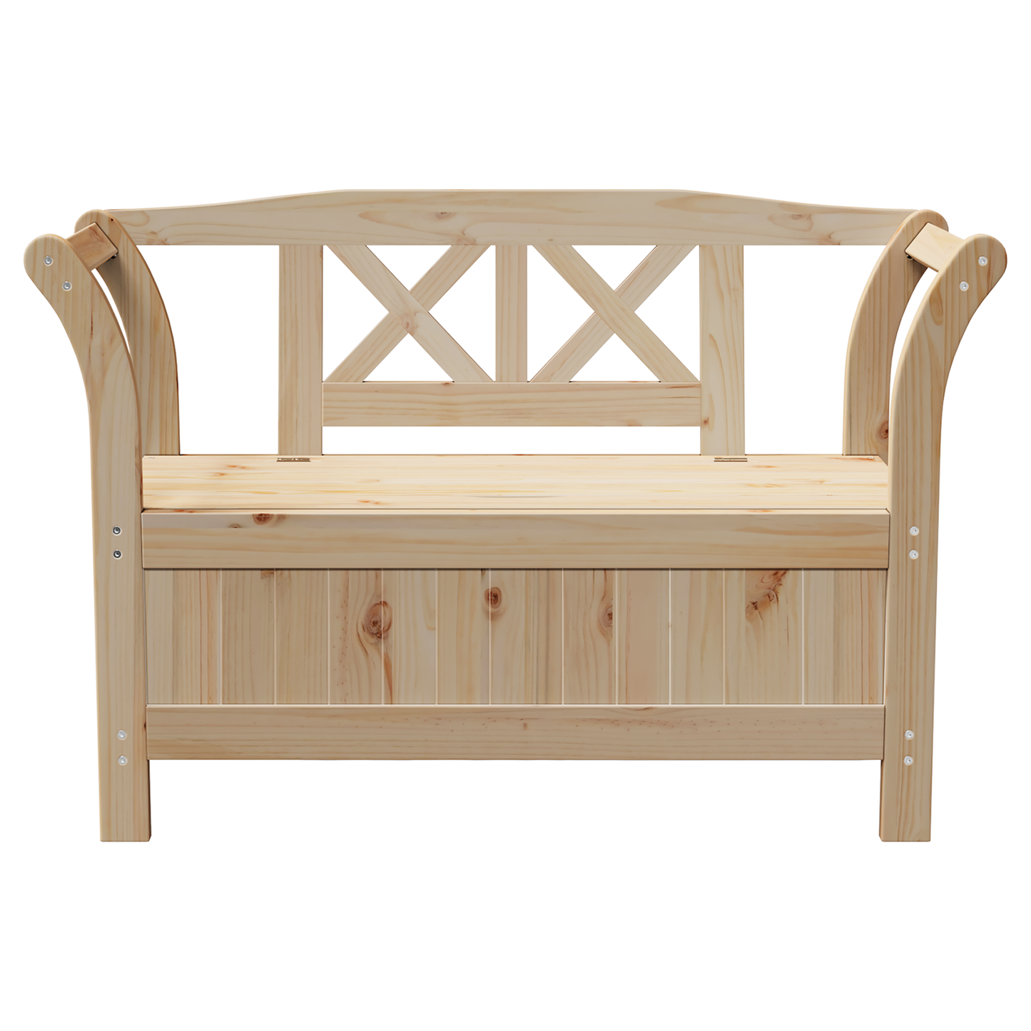 Haveopbevaringsbænk 119X76X44 Cm Massivt Fyrretræ