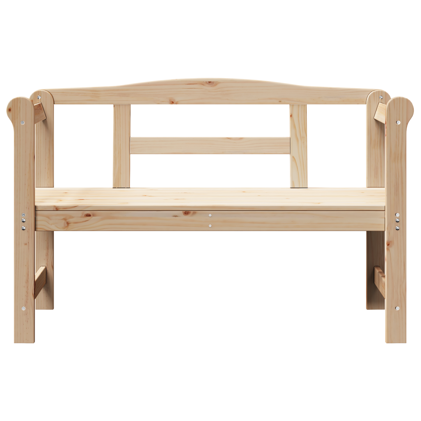Udendørs Bænk 119X76X44 Cm Massivt Fyrretræ