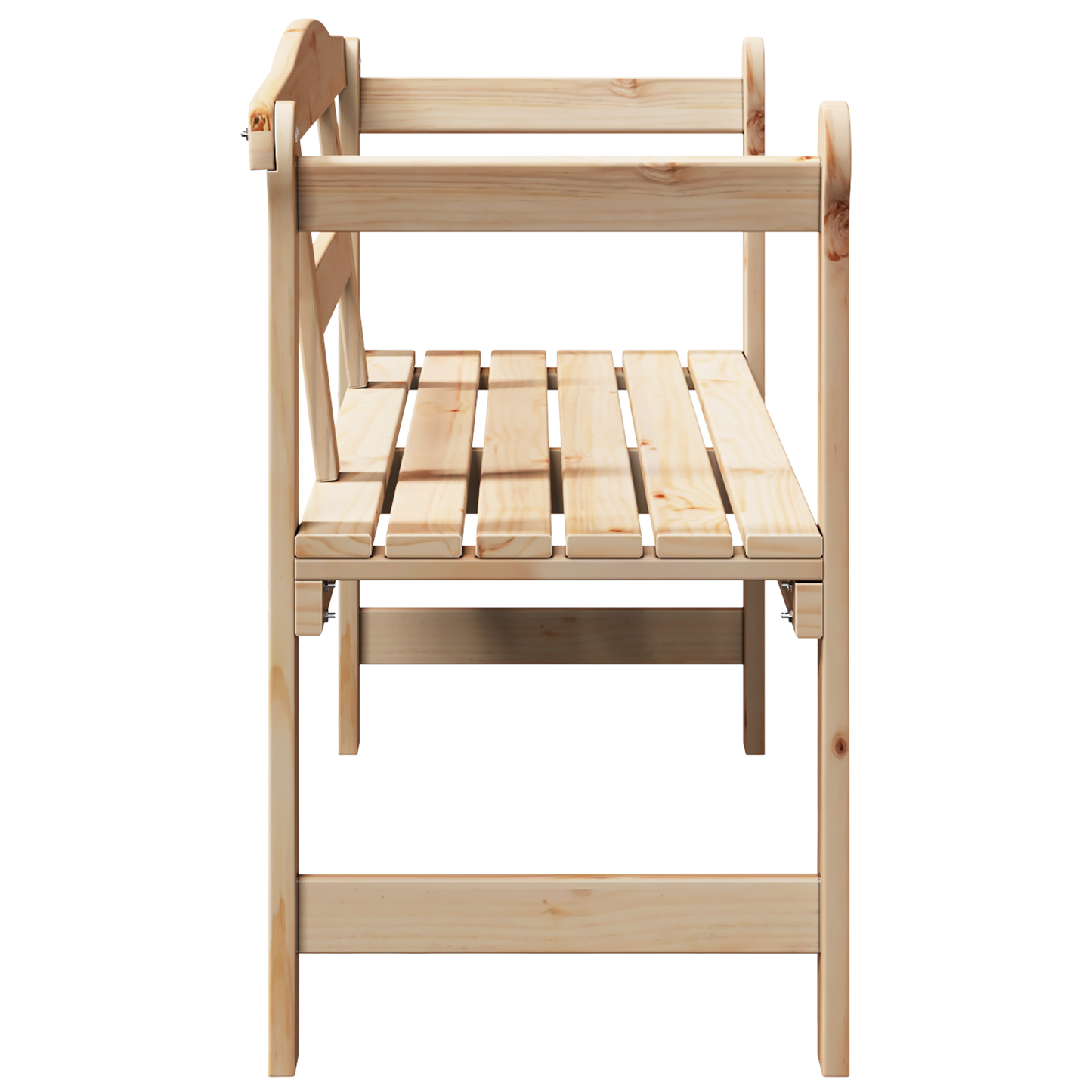 Udendørs Bænk 119X76X44 Cm Massivt Fyrretræ