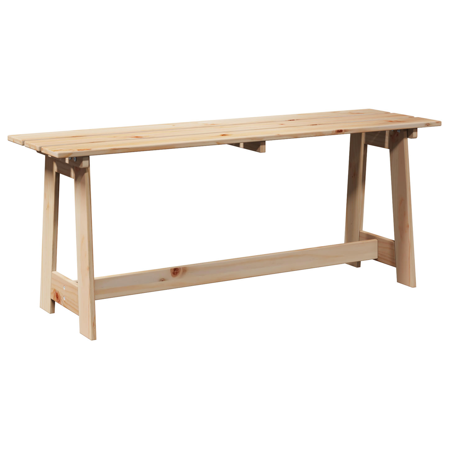 Udendørs Bænk 119X35X47 Cm Massivt Fyrretræ