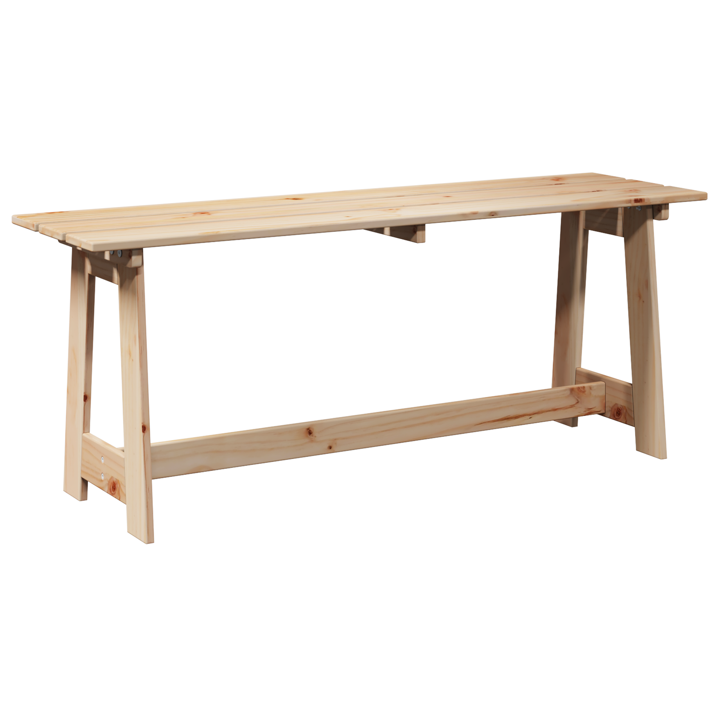 Udendørs Bænk 119X35X47 Cm Massivt Fyrretræ