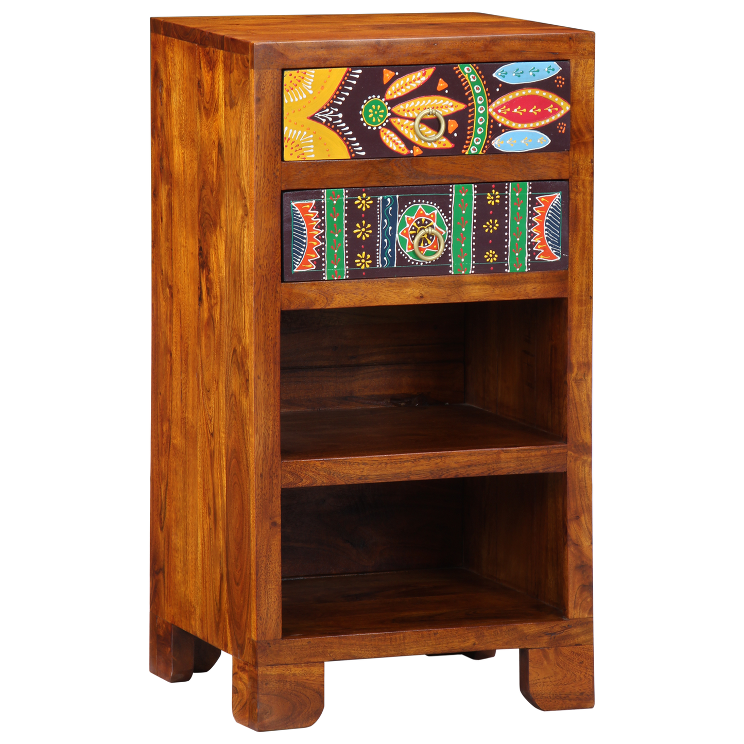 Telefonstand Honey Brown 40X35X75 Cm Solid Akacietræ