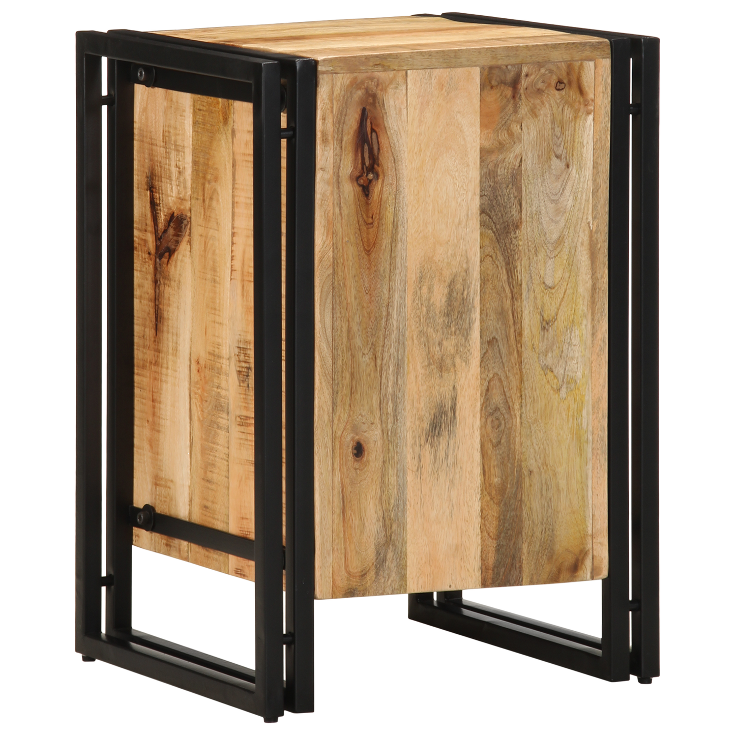 Sengebord 40X40X59 Cm Massivt Groft Mangotræ