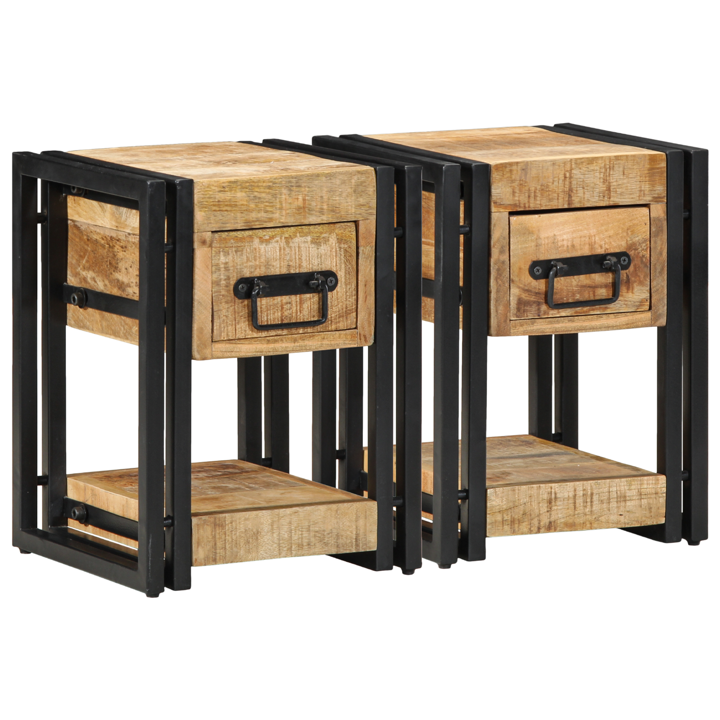 Natborde 2 Stk 40X40X40 Cm Solid Mango Træ