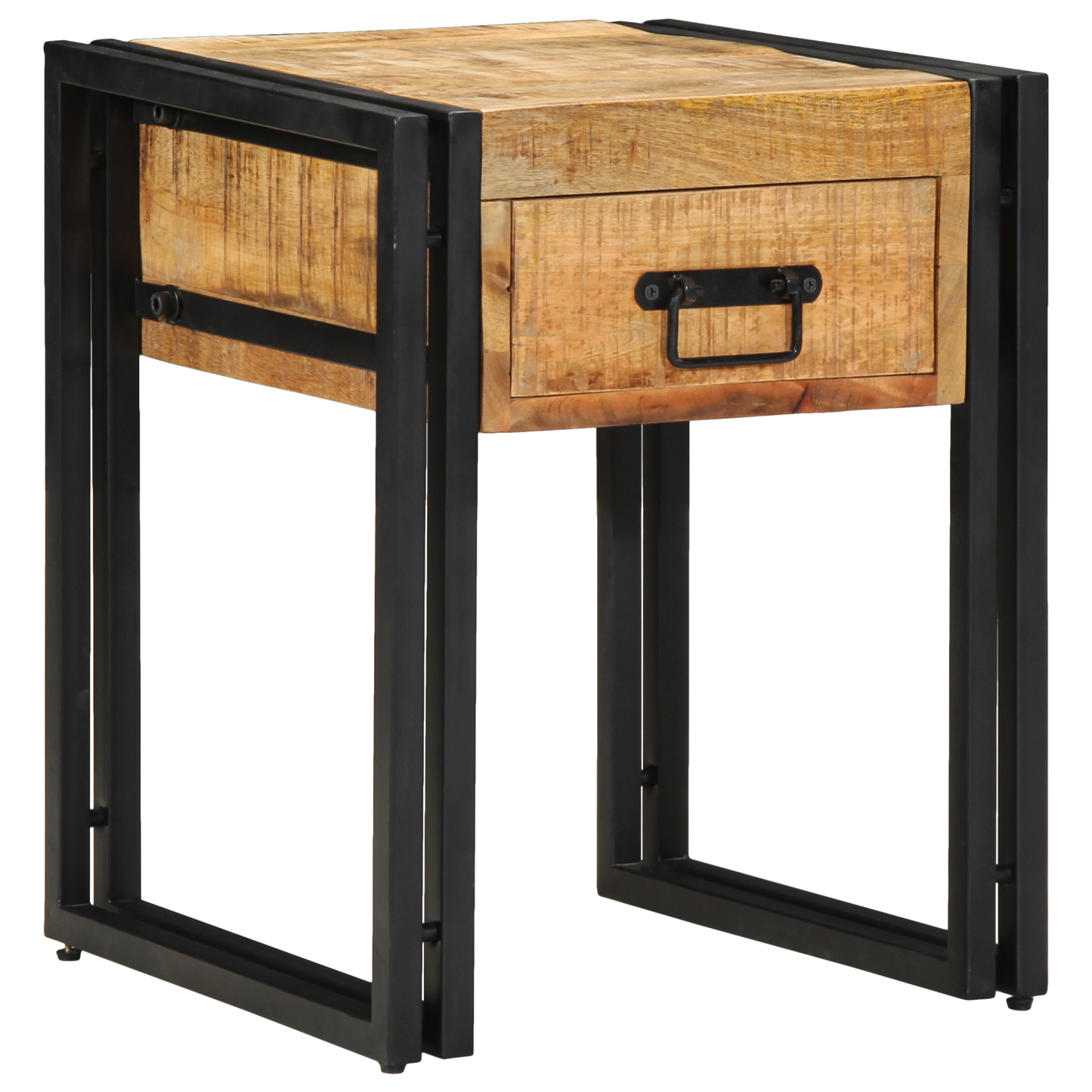 Sidebord 40X40X50 Cm Solid Groft Træ Mango