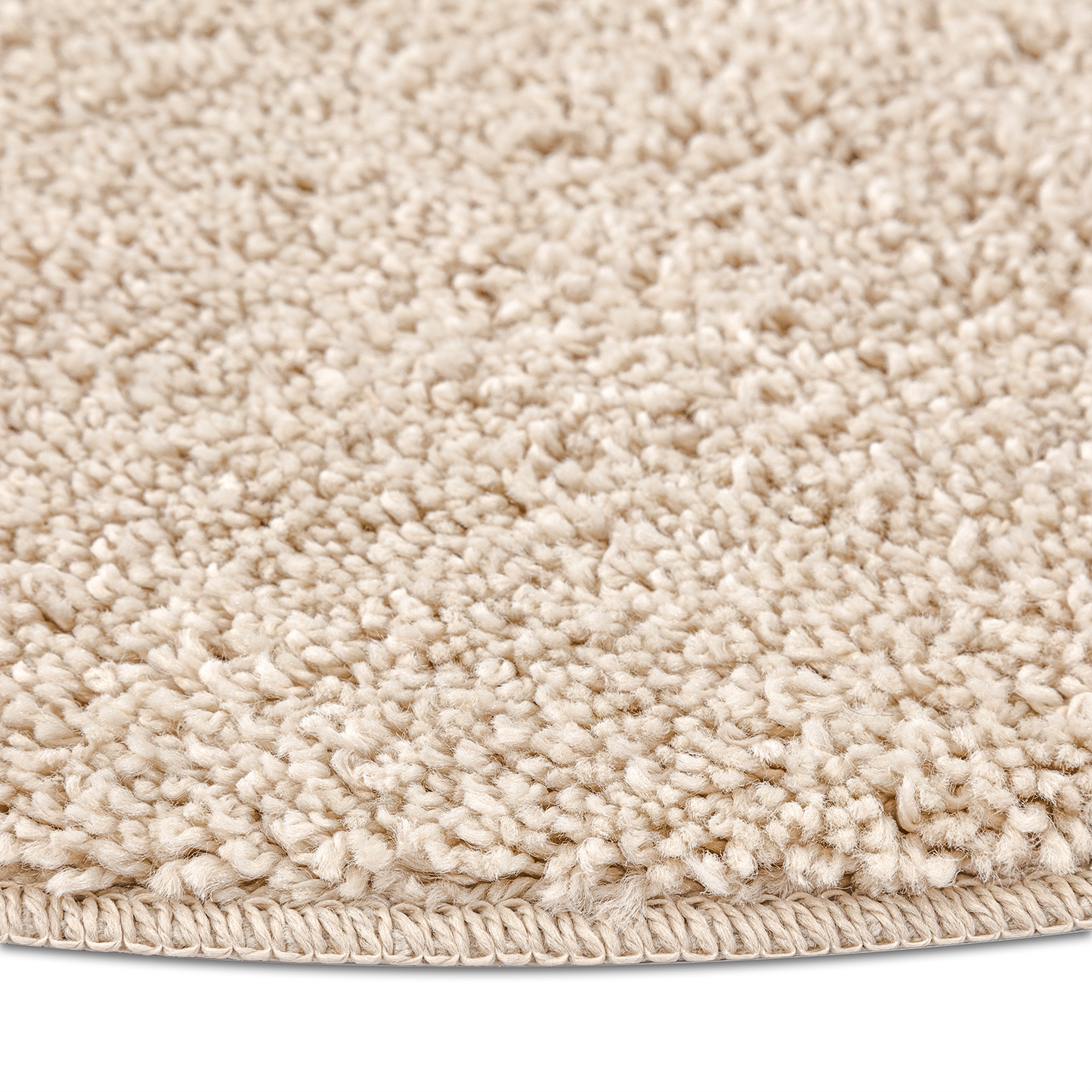Fluffy Tæppe Med Latex Bagside Creme Ø120 Cm