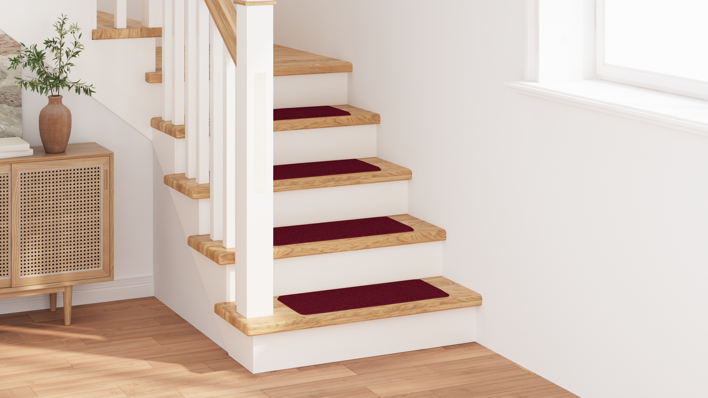 Skridsikre Trappemåtter 15 Dele Bordeaux 60 X 25 Cm Pp