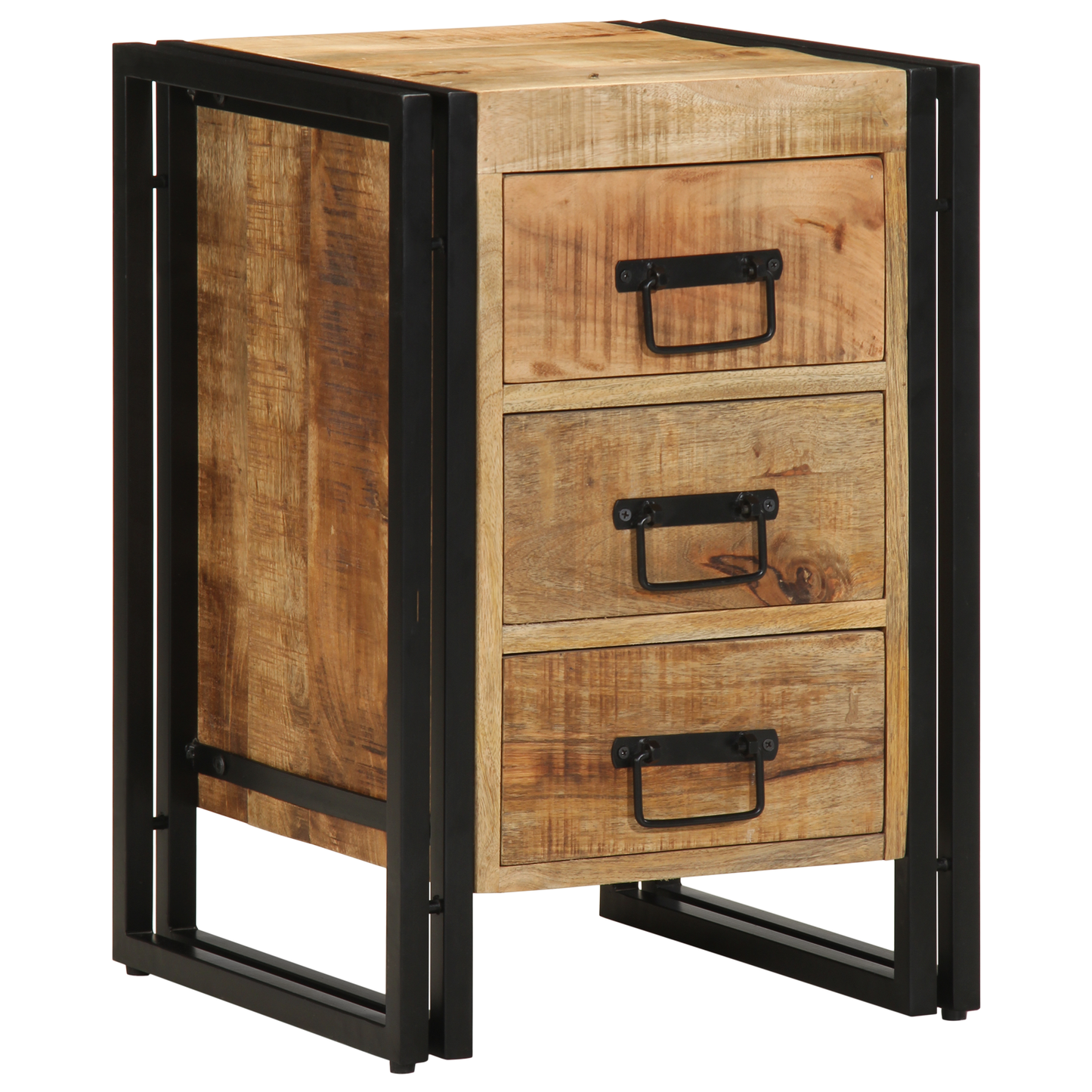 Sengebord 40X35X50 Cm Solid Groft Træ Mango
