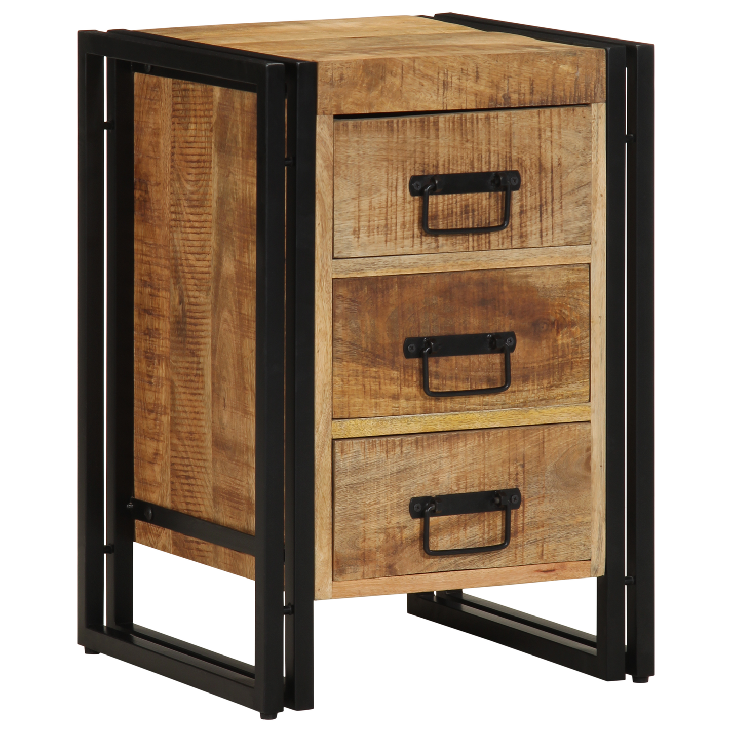 Sengebord 40X35X50 Cm Solid Groft Træ Mango