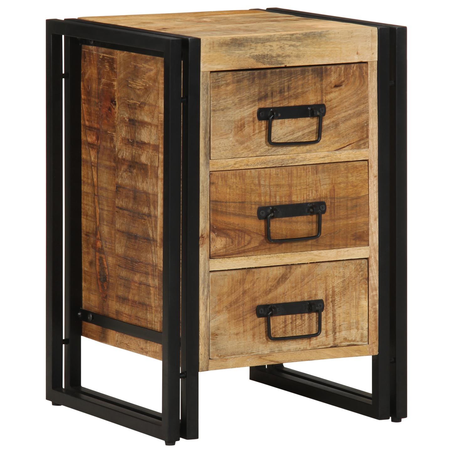 Sengebord 40X35X50 Cm Solid Groft Træ Mango