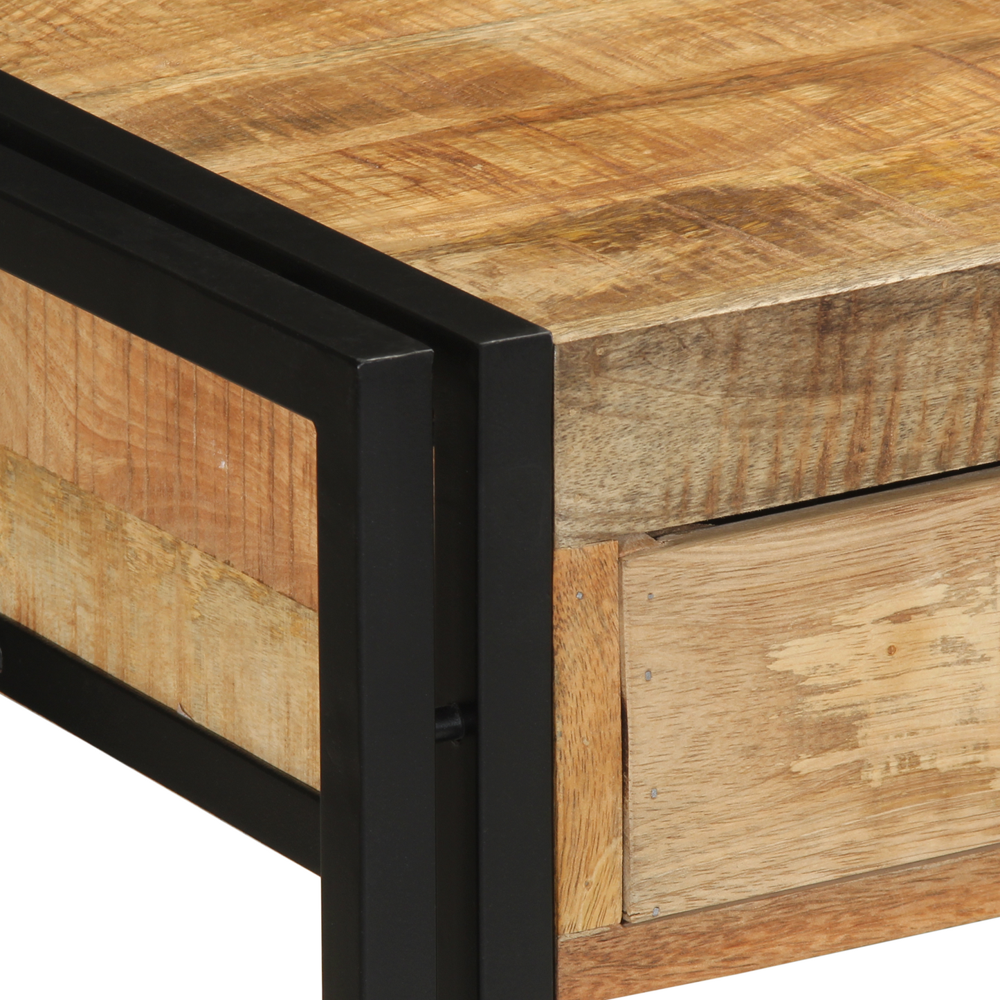 Konsolbord 120X33X75 Cm Solid Rå Mango Træ