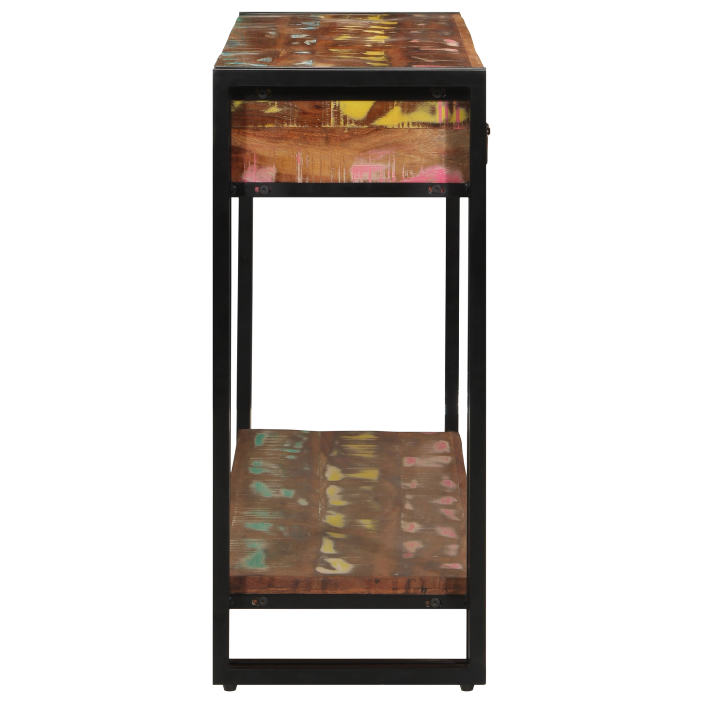 Konsolbord Flerfarvet 120X33X75 Cm Massivt Genbrugstræ