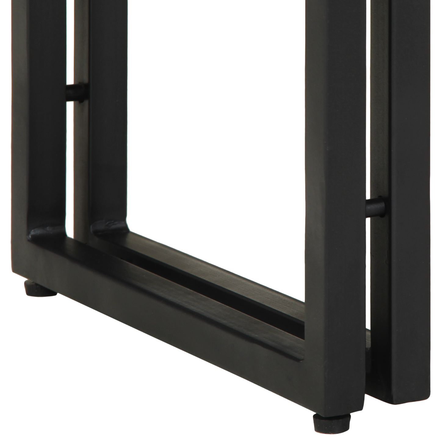 Konsolbord Sort 90X33X75 Cm Massivt Akacietræ Og Metal