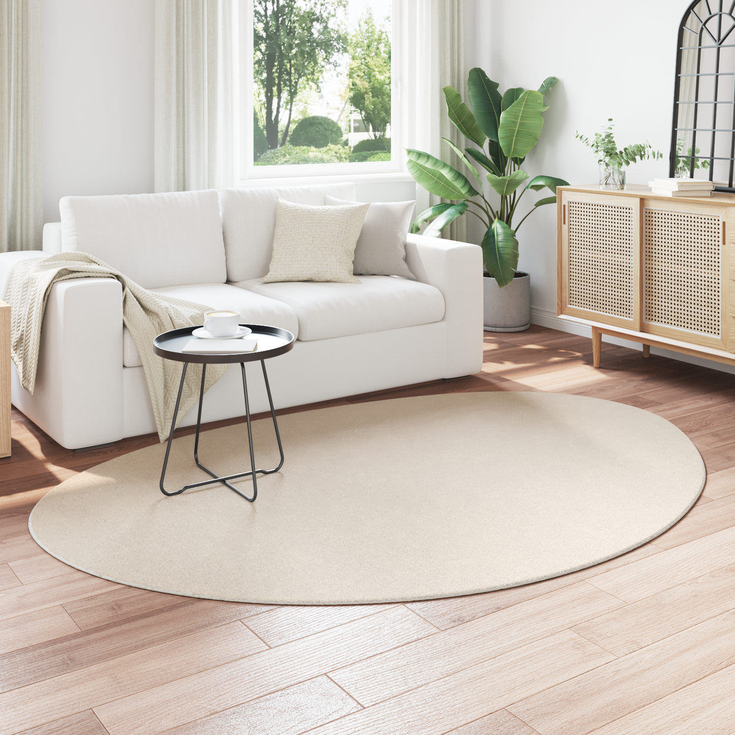 Tæppe "Huarte" Kort Lugg Blødt Og Vaskbart Beige 160X230 Cm