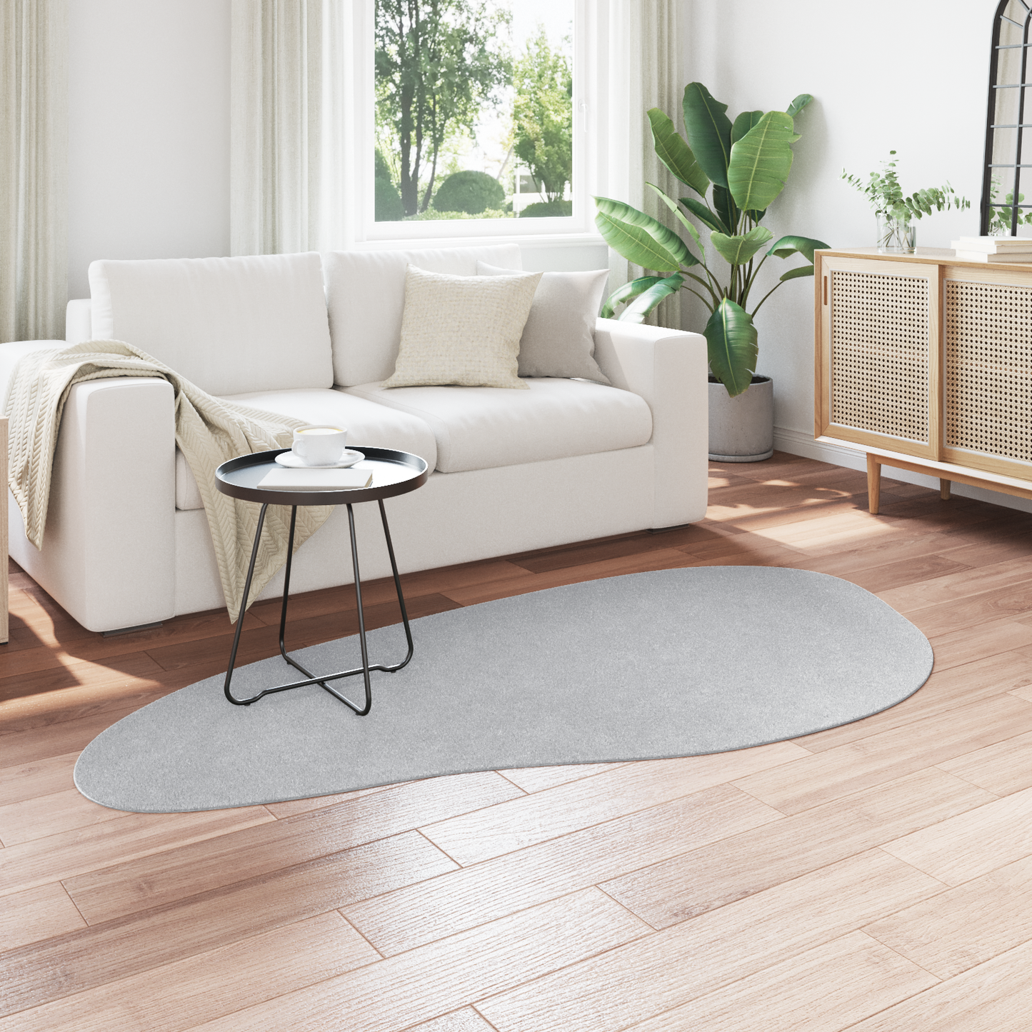 Tæppe 'Huarte'kort Lags Blødt Og Vaskbart Grå 100X200 Cm